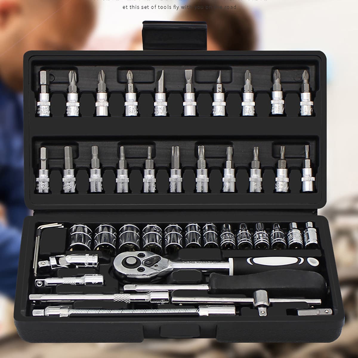 Vanadium Steel Sleeve Tool Combination Repair Kit Tool Sleeve Auto Repair Kit 46 piece/sets