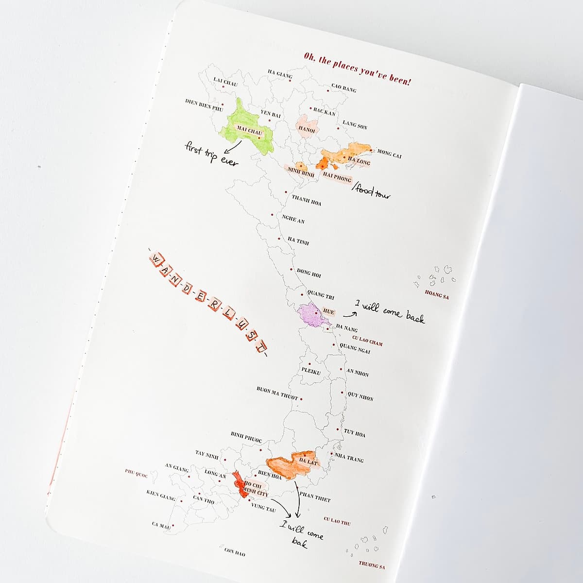 Sổ tay Planner 2021 Crabit Notebuck - Sổ Kế hoạch 2021 Bìa cứng - Lịch năm, tháng, tuần, trang dot, bản đồ Việt Nam