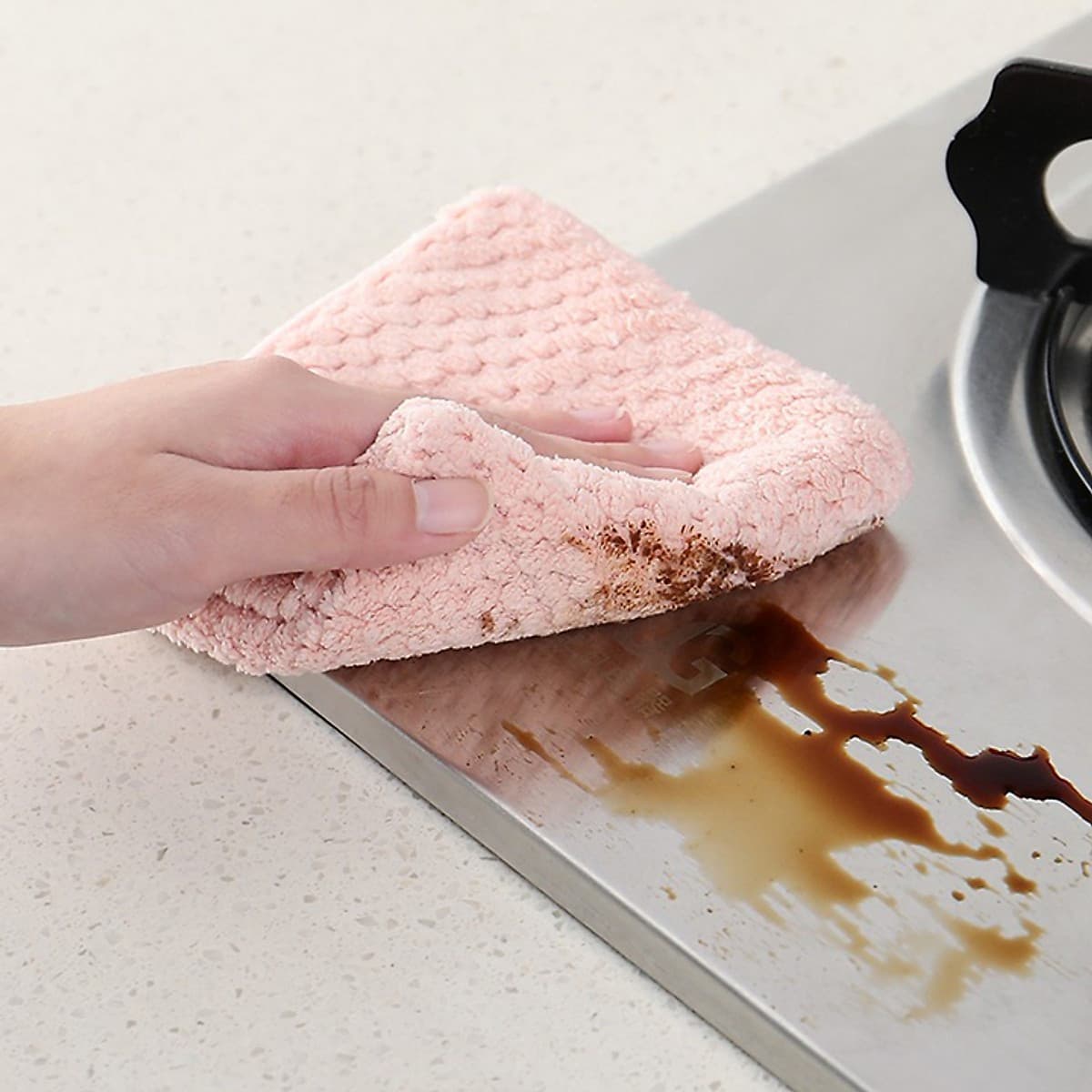 Sét 20 khăn lau 2 mặt siêu thấm- Khăn lau không phai màu không rụng sợi- nhanh khô- Khăn lau bếp, khăn lau kính, lau bát lau tay