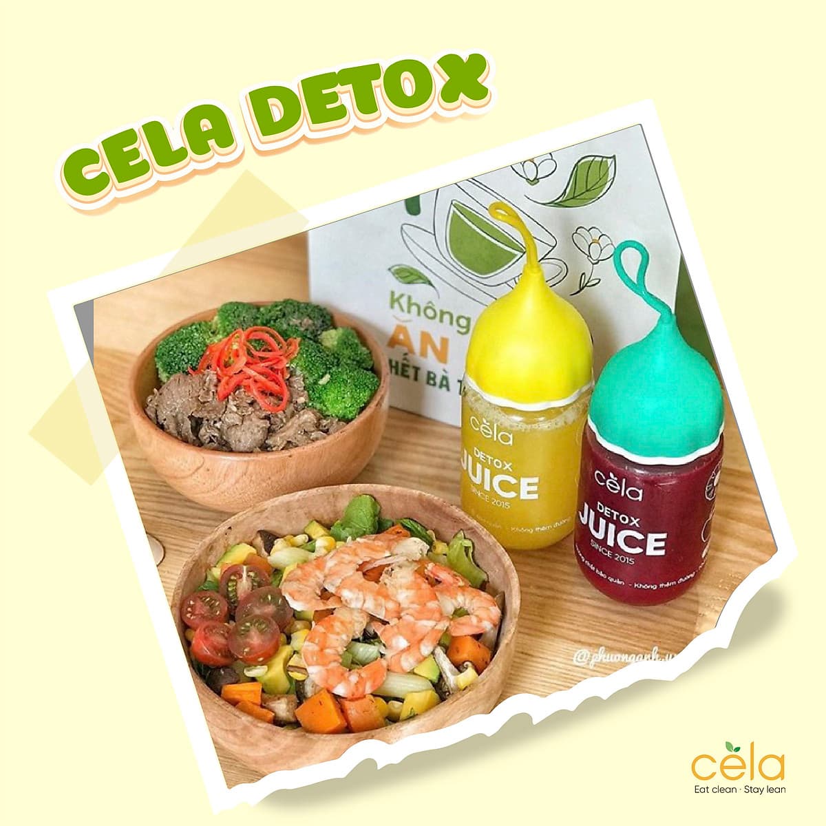 Voucher liệu trình giảm cân liệu trình 14 ngày  áp dụng trên chuỗi nhà hàng Celadetox  an toàn, không mệt mỏi được thiết kế bởi huấn luyện viên dinh dưỡng theo phương pháp eatclean