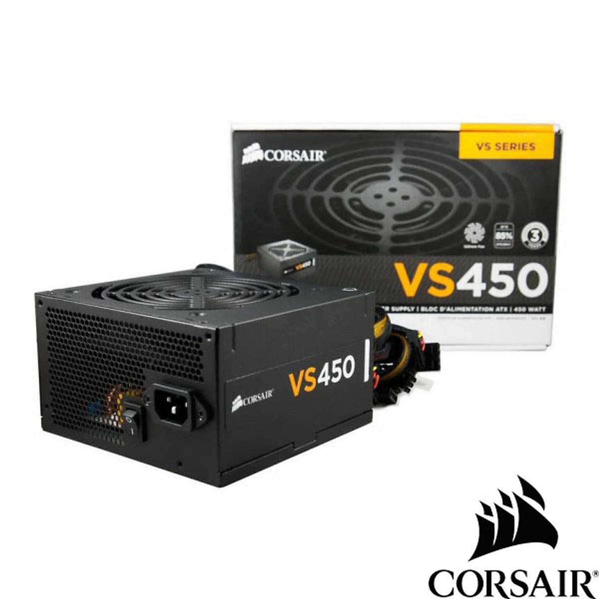Bộ Nguồn Máy Tính Corsair Gaming VS450 Công Suất Thực  450W - 80 Plus White ( PSU Corsair Builder Series VS450 ) - HÀNG FPT PHÂN PHỐI