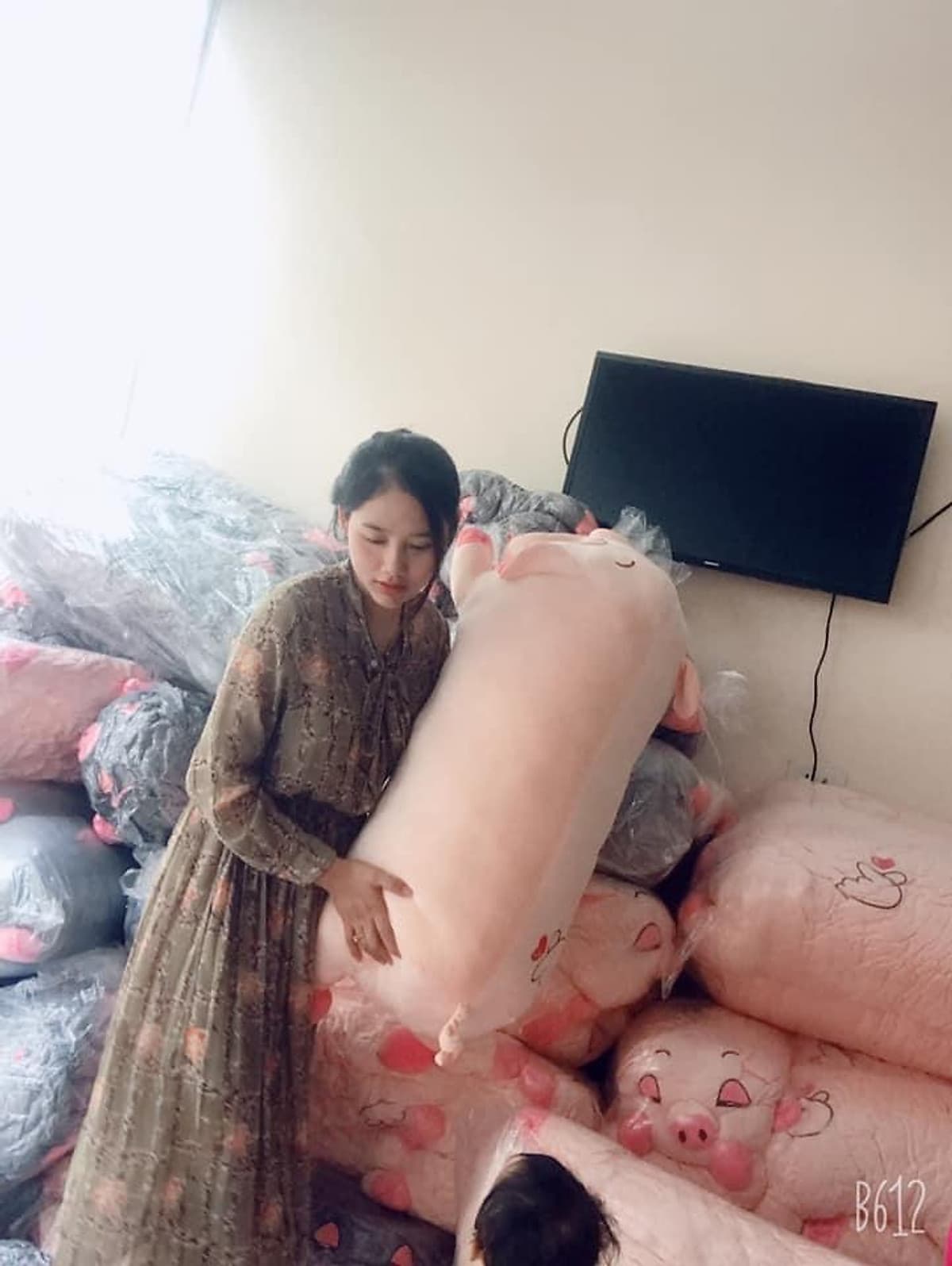 Gấu Bông Heo Lười Mắt Híp Có 5 Kích Thước 2 Màu