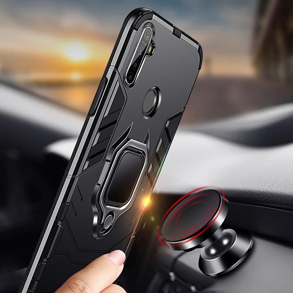 Ốp lưng Realme 6 iron man chống sốc kèm iring