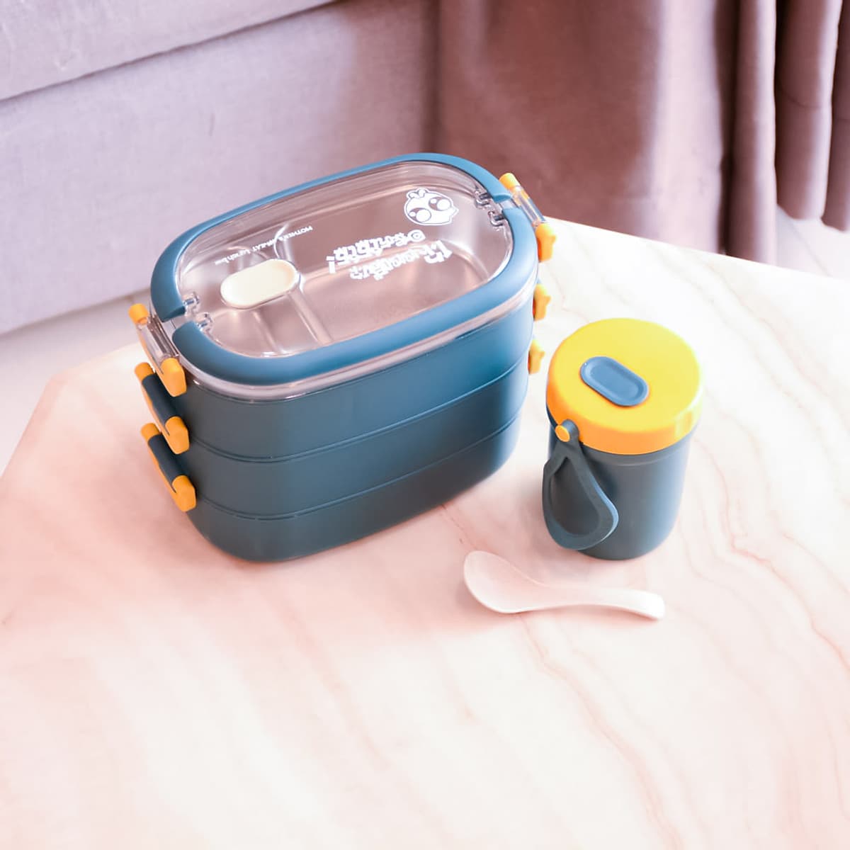 Hộp Cơm Giữ Nhiệt INOX304 Hiện Đại Kèm Hộp Đựng Canh Soup