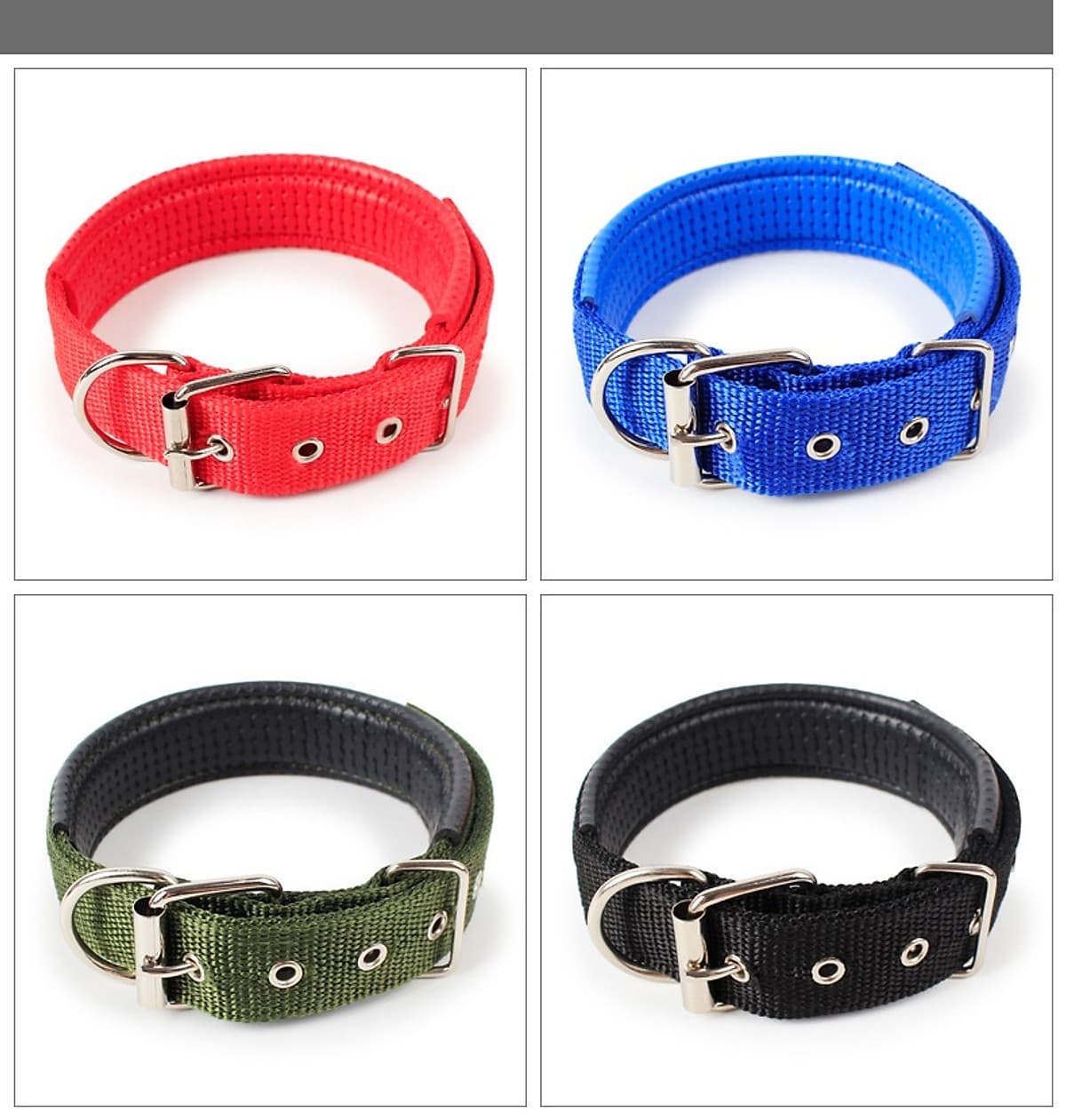 Vòng cổ đệm cho chó (Chọn 4 màu) - Vòng cổ chó mèo 5 size thích hợp mọi loại chó