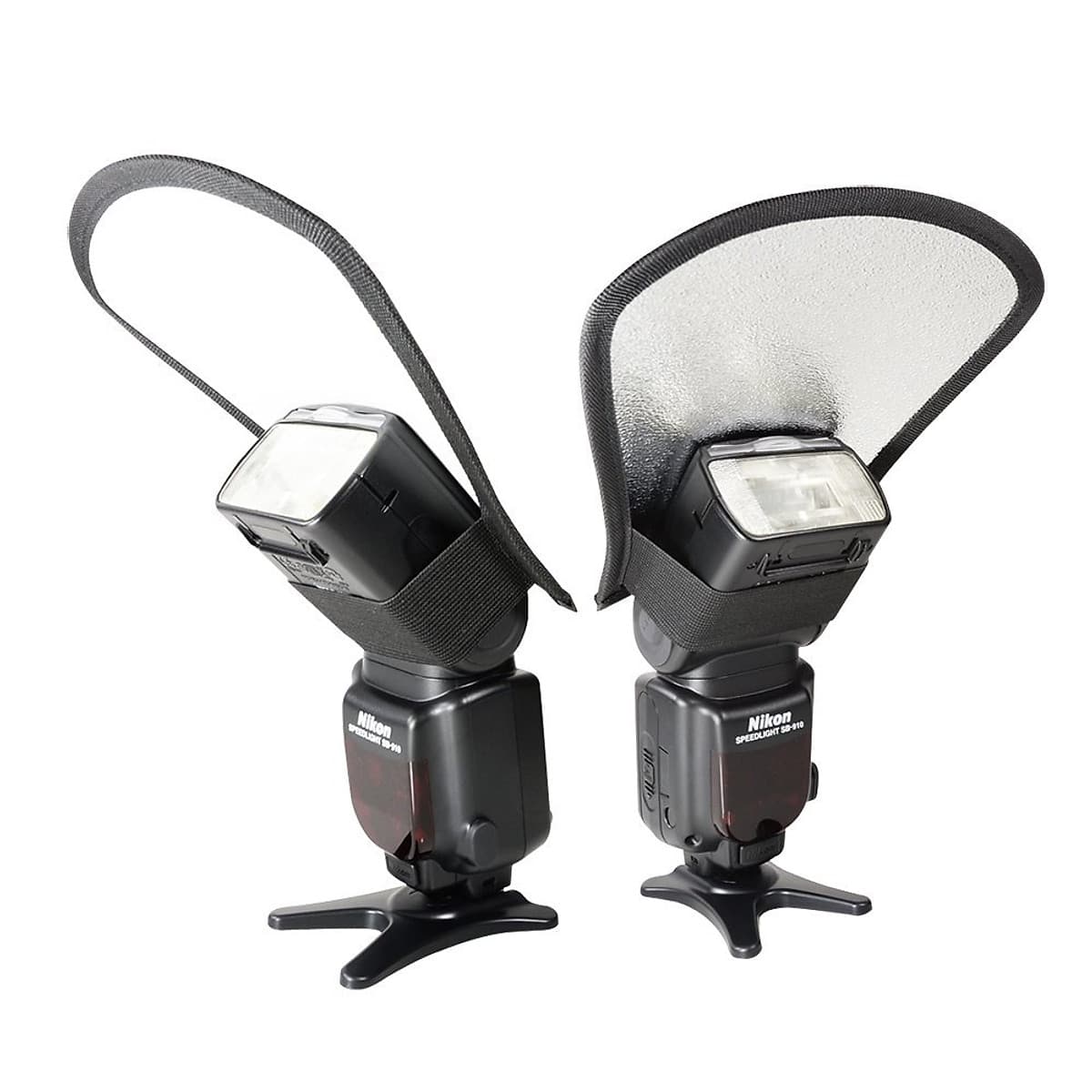 1 Tản Sáng Tay Gấu 2 Mặt Khuếch Tán Ánh Sáng Với Mặt Tráng Bạc Cho Đèn Flash Rời Máy Ảnh DSLR