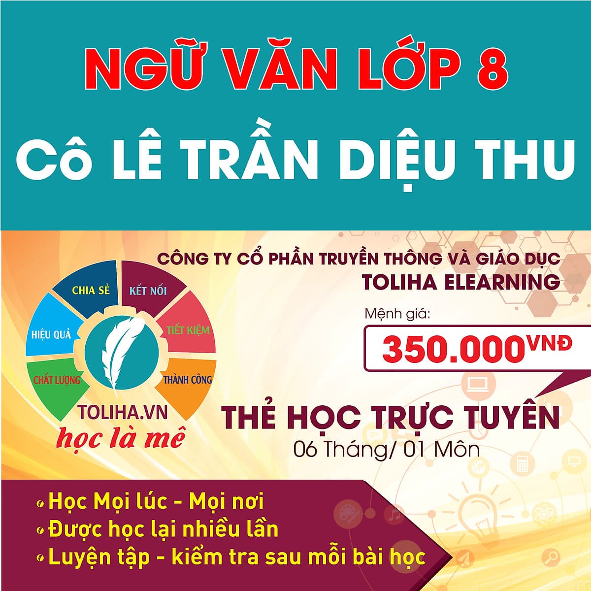 Khóa học NGỮ VĂN LỚP 8 cô Diệu Thu - 06 tháng