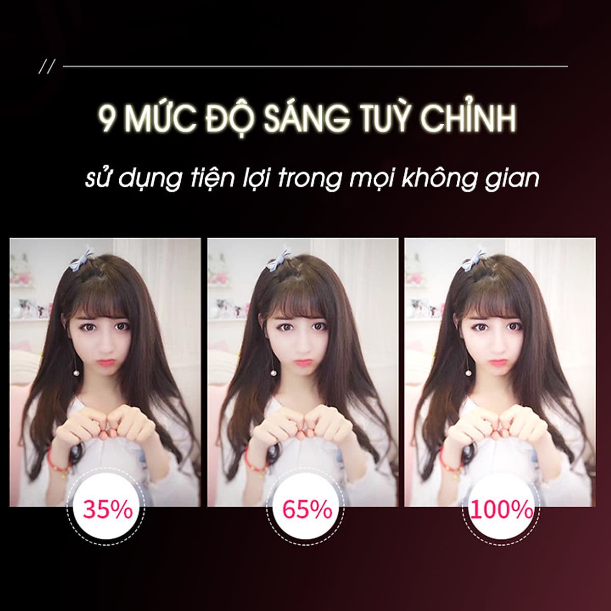 Đèn led ring livestream, chụp ảnh, makeup 26cm CN-R640