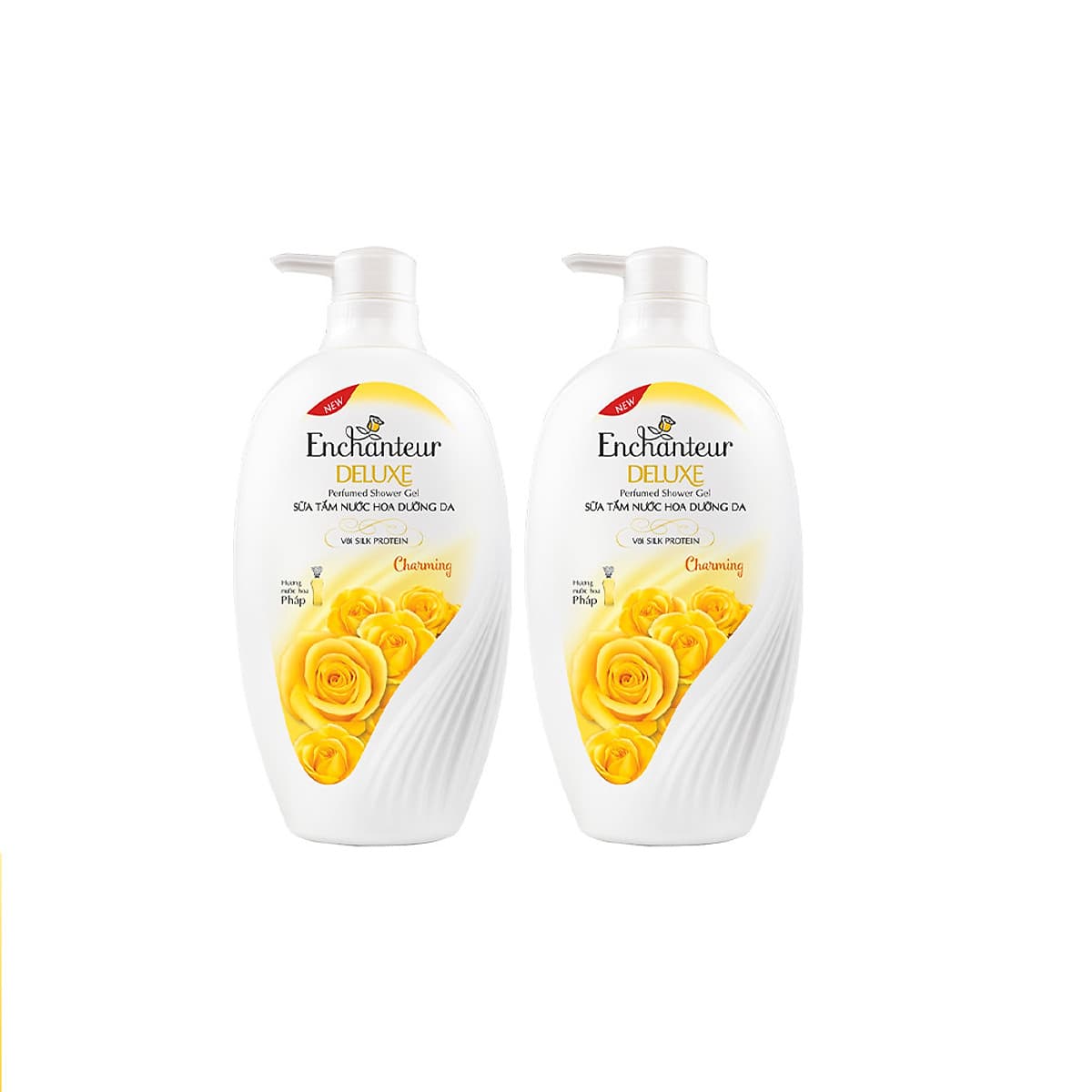 Combo 2 Sữa tắm nước hoa dưỡng da Enchanteur Charming 650gr/ Chai