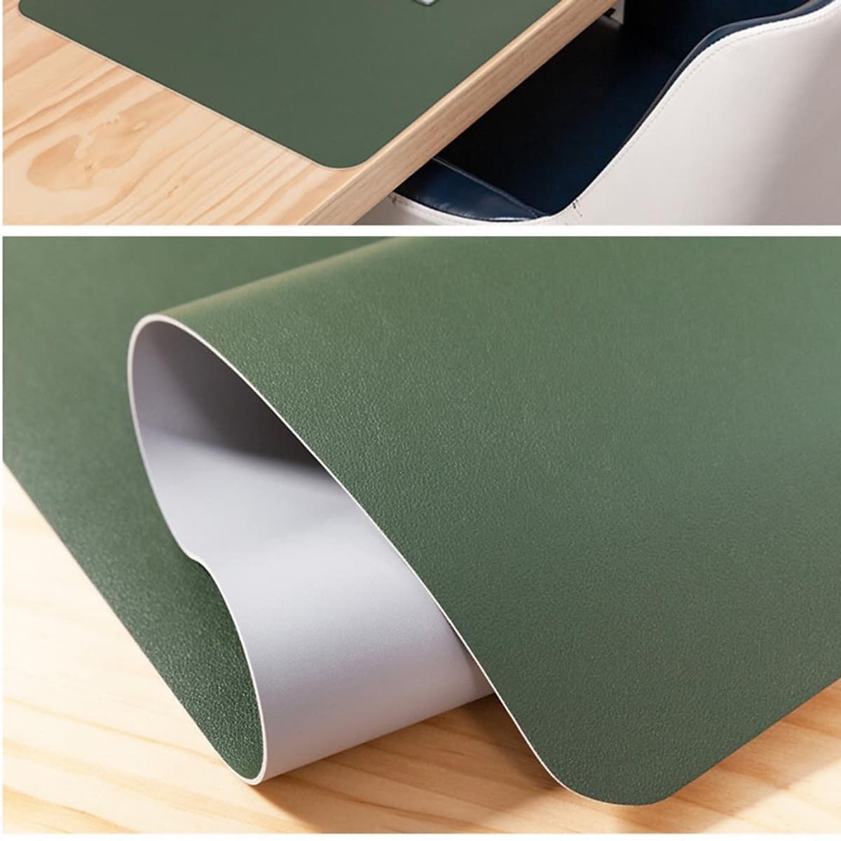 Bàn di chuột, miếng lót chuột 120 X 60 CM kiêm deskpad thảm da trải bàn làm việc hai mặt chống nước