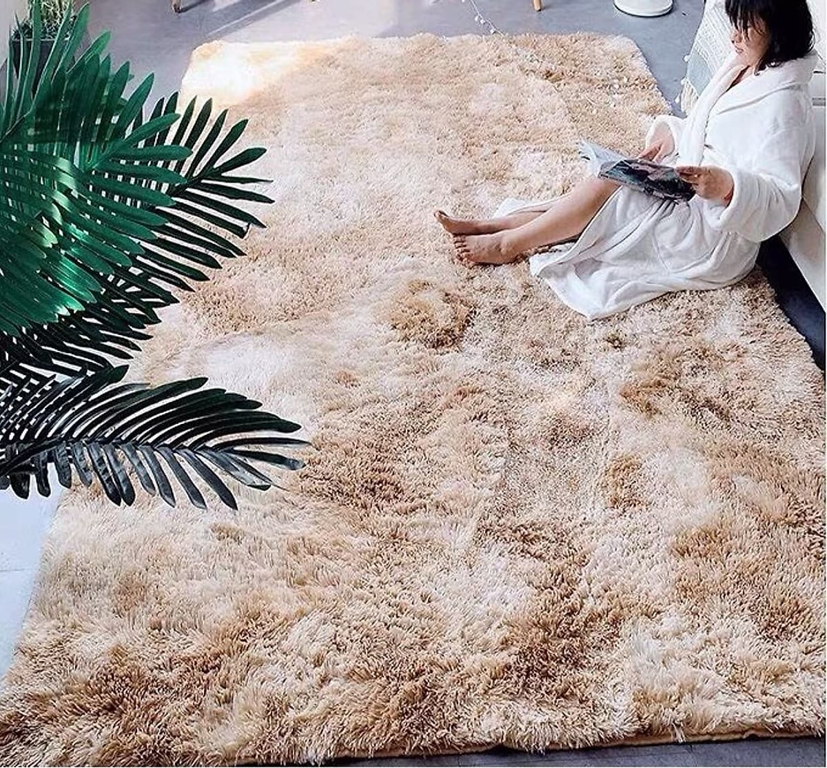 Thảm Lông Dài Trải Sàn Cao Cấp Kiểu Loang