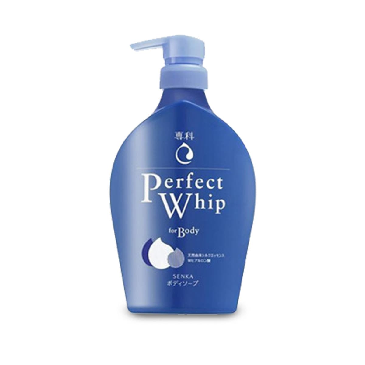 Combo Sữa tắm dưỡng ẩm Senka Perfect Whip 500ml và Sữa rửa mặt sạch ẩm mịn tự nhiên với bọt tơ tằm trắng Perfect Whip 120g