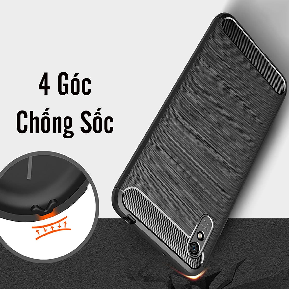 Ốp lưng cho Xiaomi Redmi 9A Chống sốc - Rugged Armor