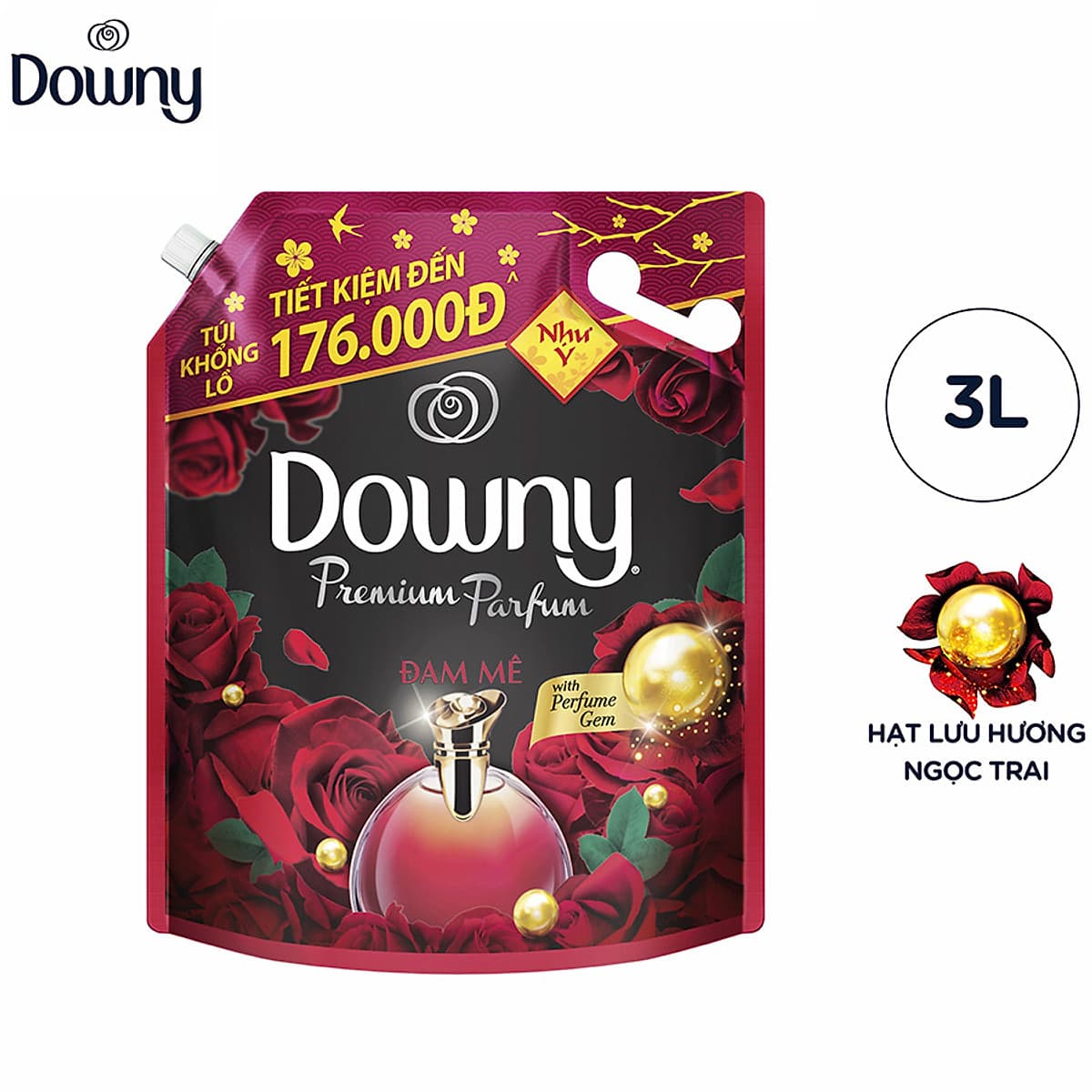 Nước Xả Vải Downy Đam Mê Dạng Túi 3L