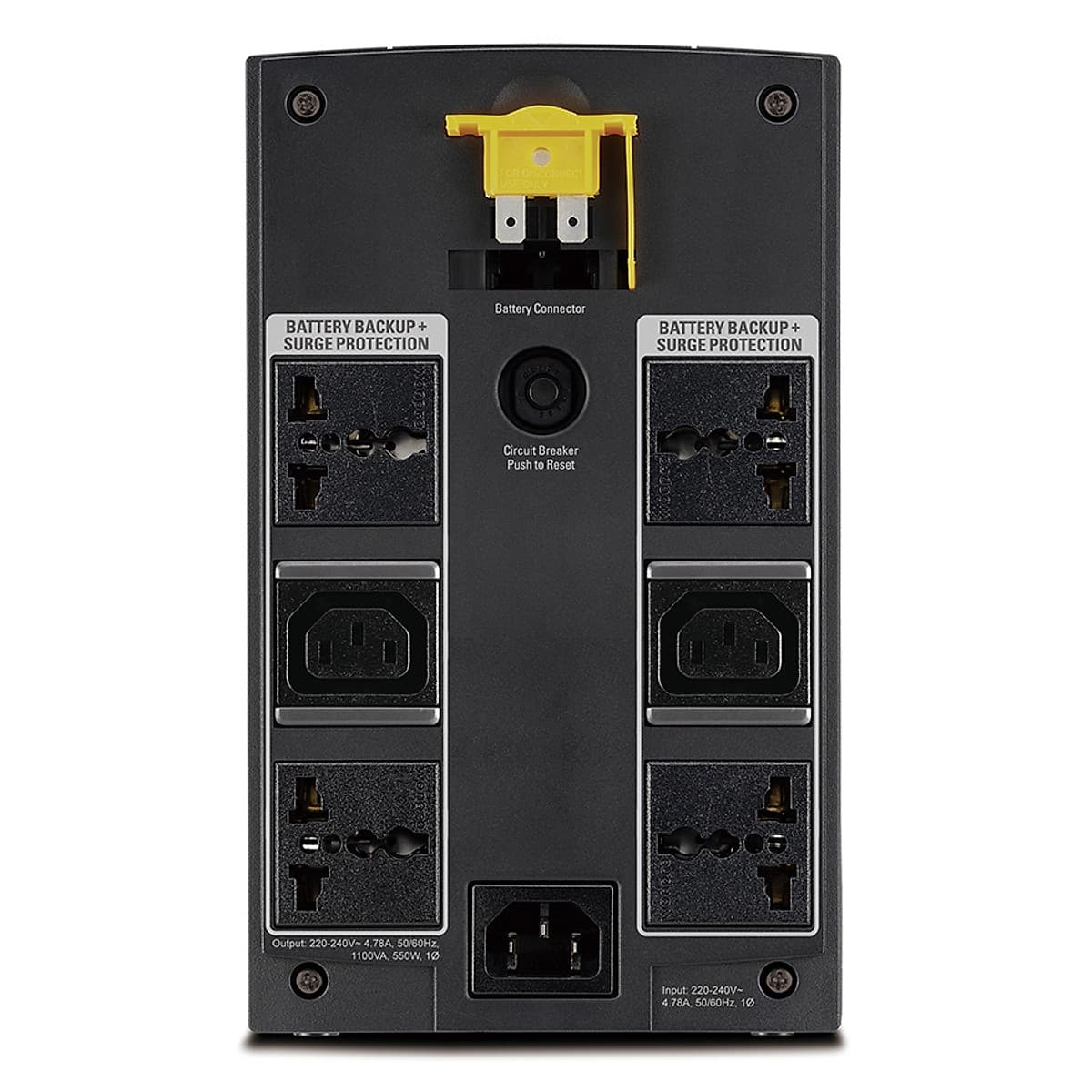 Bộ lưu điện: APC Back-UPS 1100VA, 230V, AVR, Universal and IEC Sockets - BX1100LI-MS - Hàng Chính Hãng