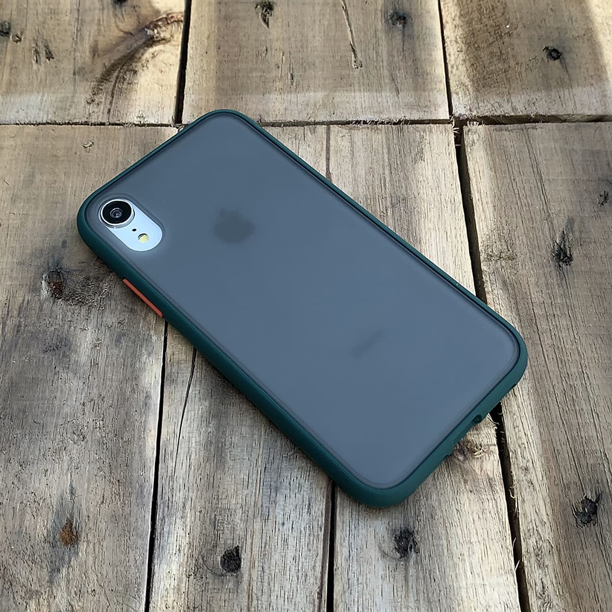 Ốp lưng chống sốc dành cho iPhone XR nút màu cam - Màu xanh đậm