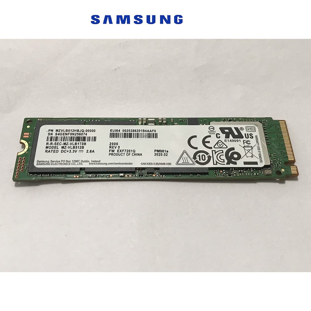 Ổ Cứng SSD Samsung PM981A M2 2280 PCIe NVMe - Hàng Nhập Khẩu