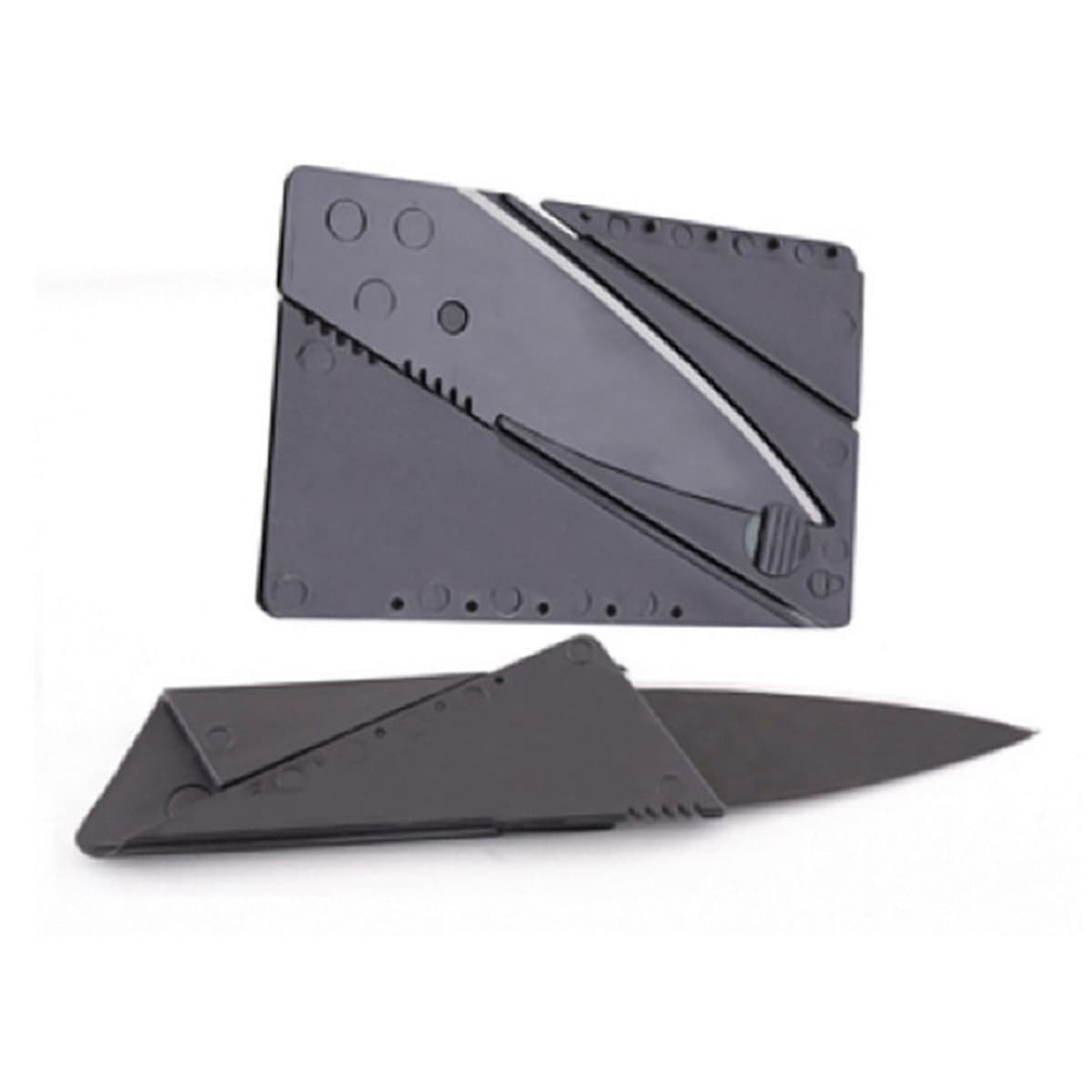 Dao Rọc Giấy Xếp Dạng Thẻ ATM Đa Năng Đen - Dao Xếp Đa Năng Làm Từ Chất Liệu Nhựa Polypropylene Đen Có Lưỡi Bằng Thép Không Gỉ - Thân Thiện Với Môi Trường - Gấp Gọn Để Trong Ví
