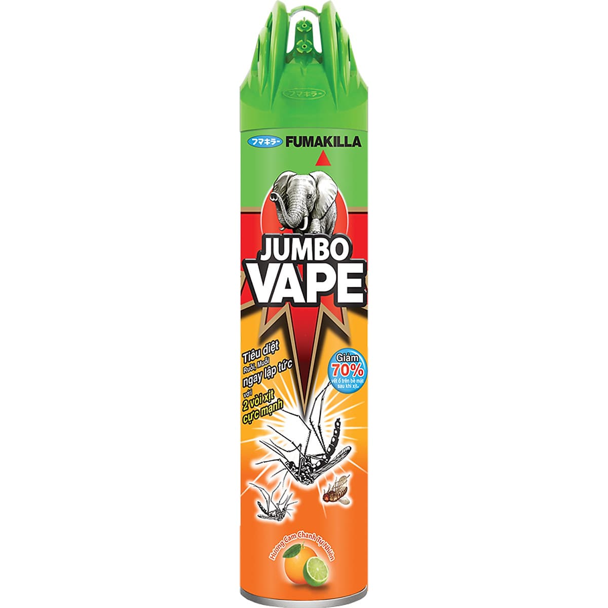Bình Xịt Muỗi Jumbo Vape FIK Hương Cam Chanh 100712620 (600ml)