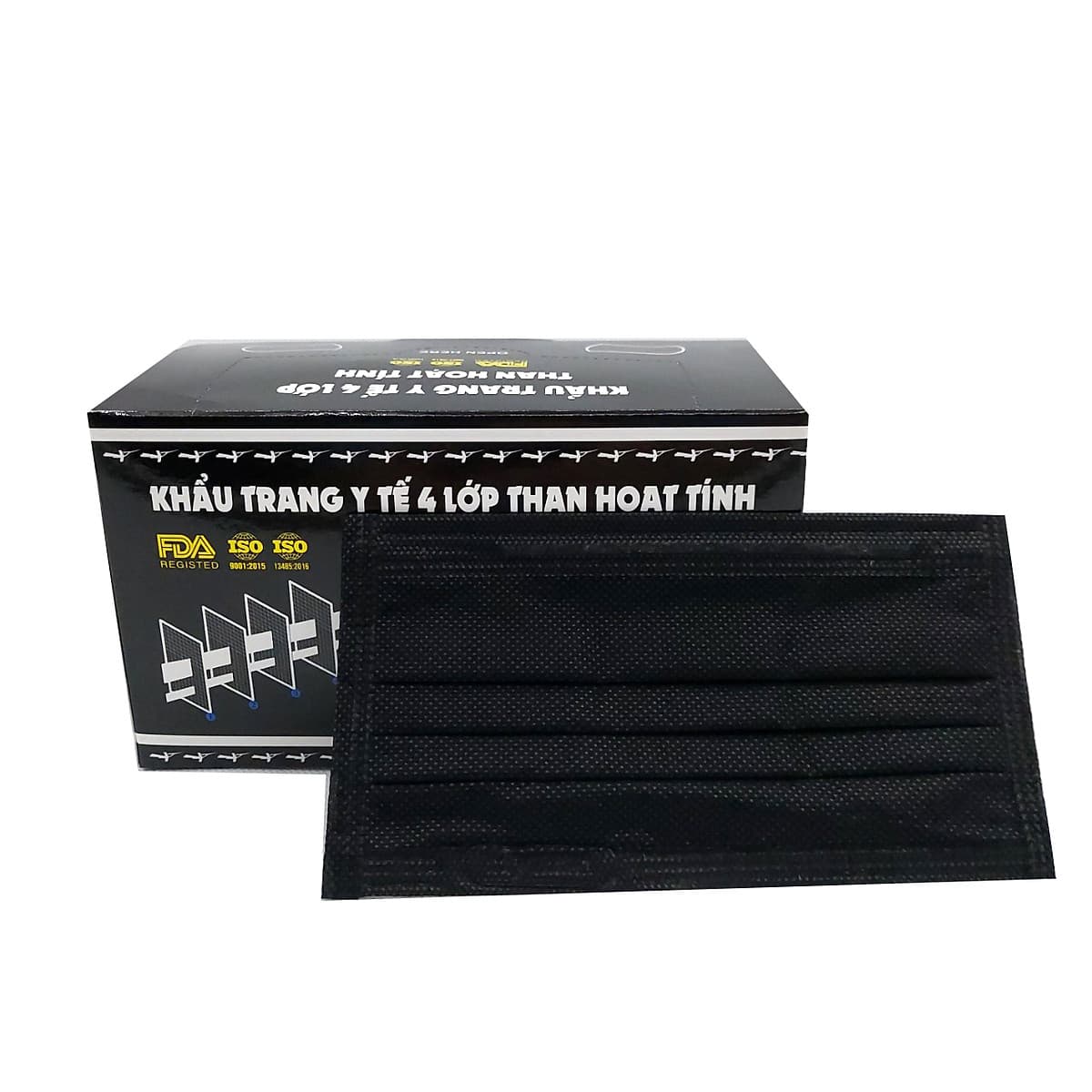 Khẩu trang y tế 4 lớp Hynam - Than hoạt tính - (50 cái/ hộp)