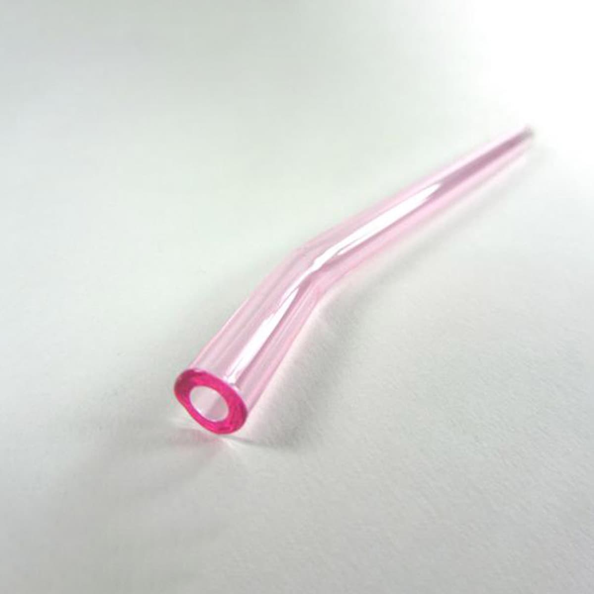 Ống Hút Thủy Tinh Lẻ Thẳng/Cong - Nhiều Màu - 20cm x 0.8cm