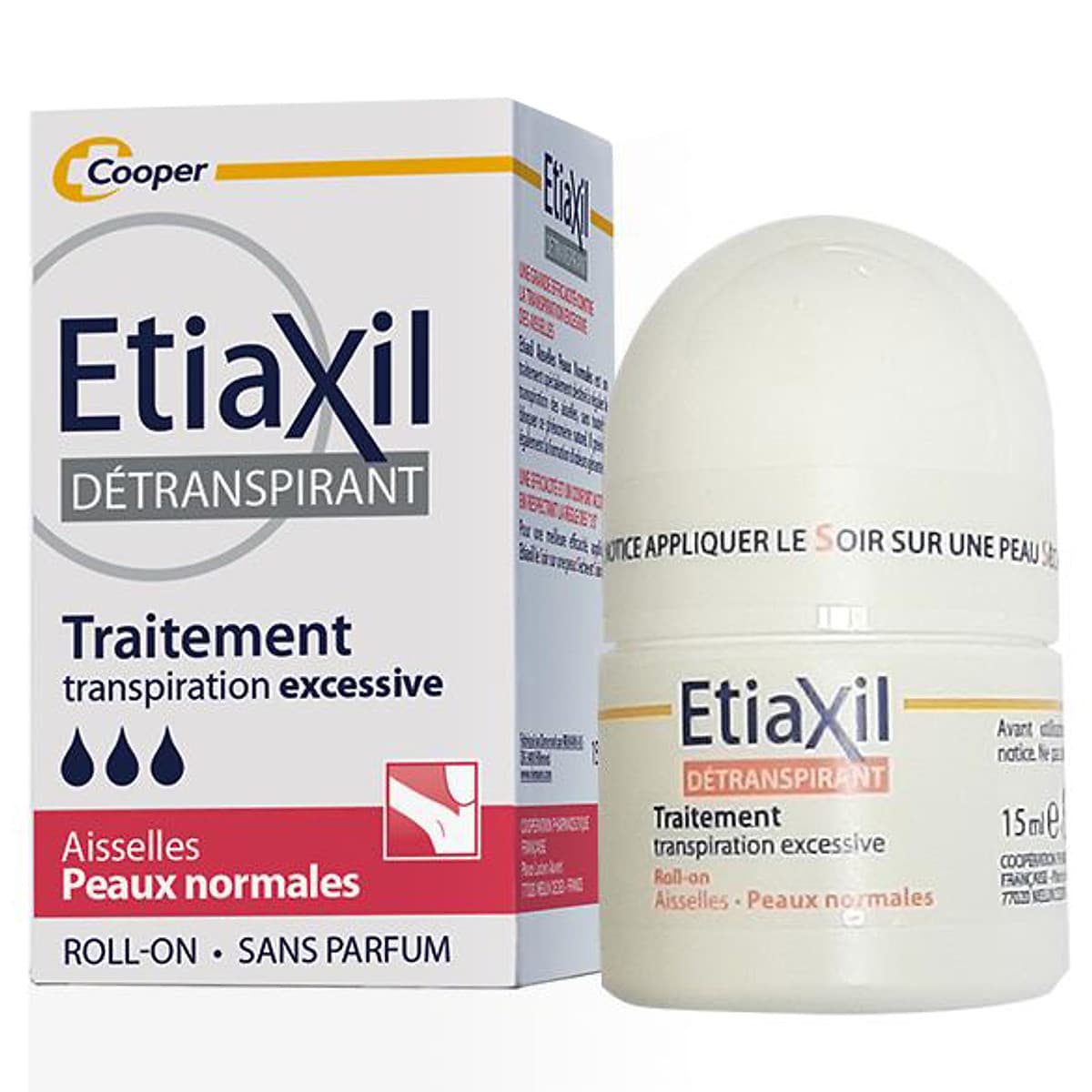 Lăn Khử Mùi Etiaxil Detranspirant Traitement Aisselles Peaux Normales 15ml (Dành cho da thường)