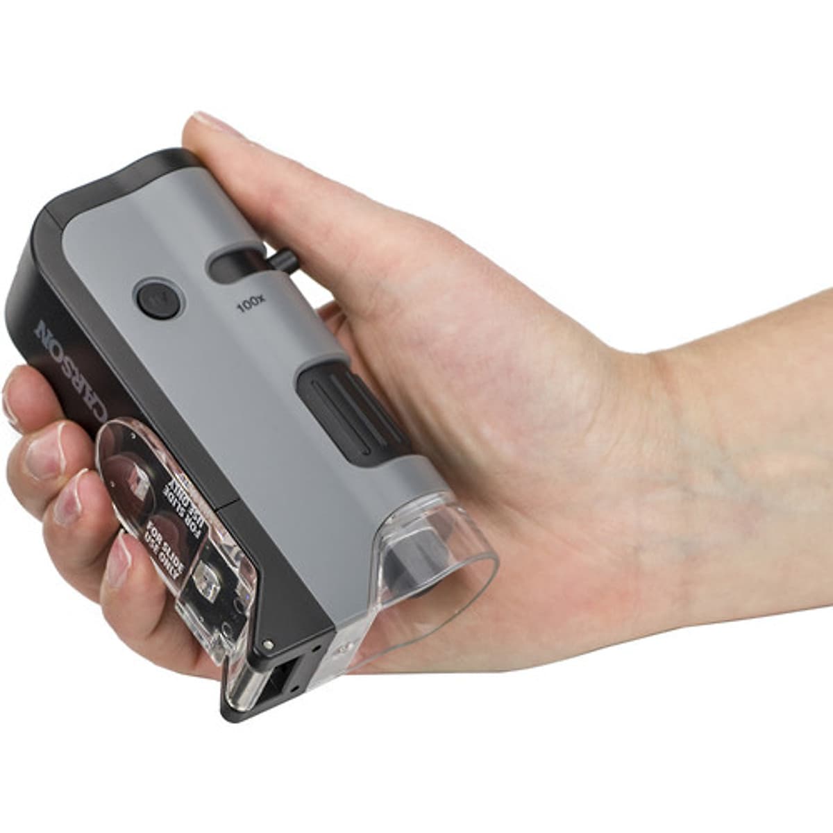  Kính hiển vi bỏ túi cao cấp Carson MicroFlip MP-250 (Phóng đại 100x -250x) có đèn tia cực tím UV kiểm tra tiền - Hàng chính hãng