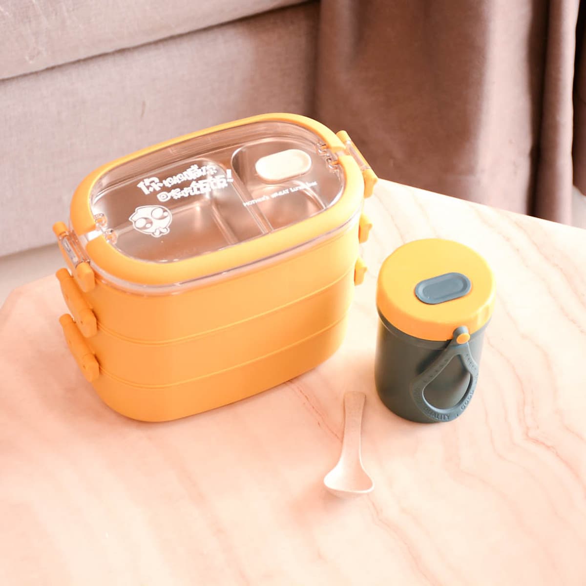 Hộp Cơm Giữ Nhiệt INOX304 Hiện Đại Kèm Hộp Đựng Canh Soup
