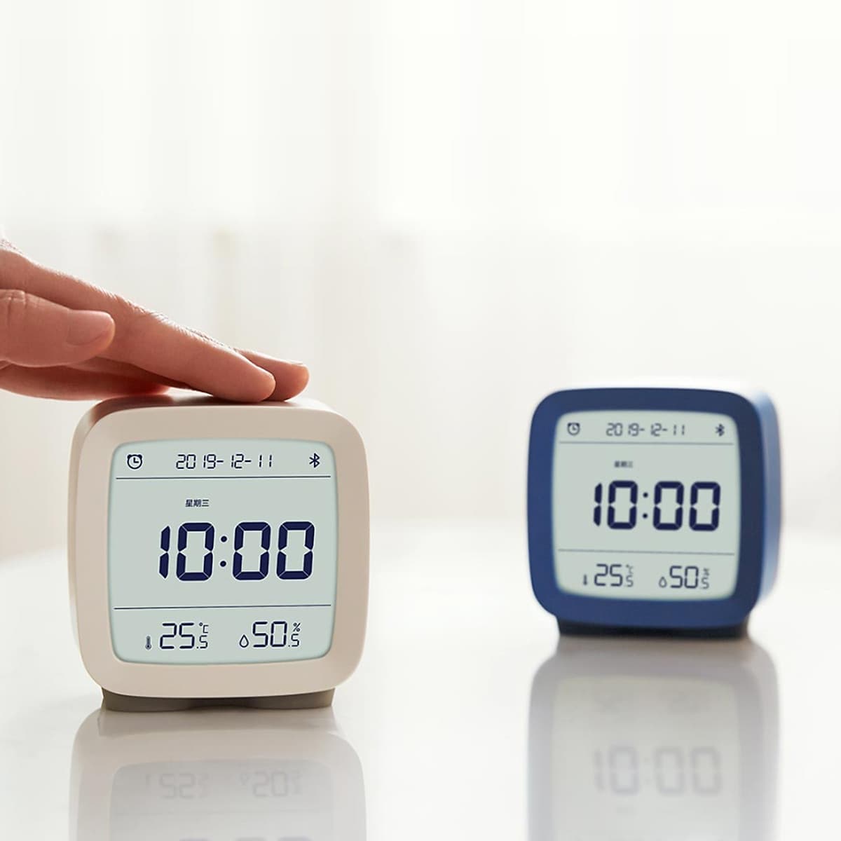 Đồng hồ báo thức thông minh Xiaomi Qingping BT Alarm Clock Temperature Humidity Monitoring Night Light 3 in 1 Multifunctional Clock Work With Mijia