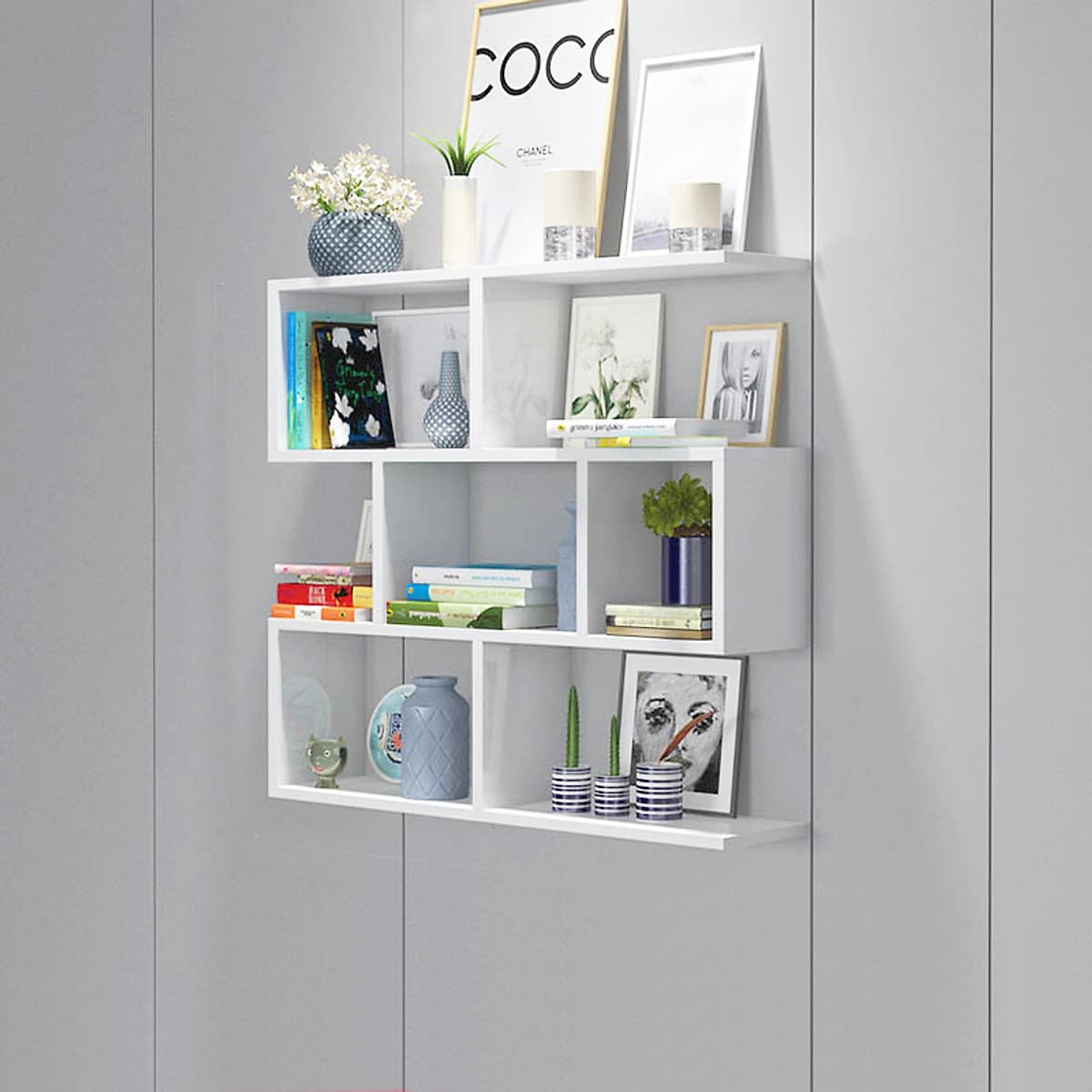 Kệ Sách Gỗ Treo Tường 4 Tầng Đơn Giản Mà Đẹp SIB DECOR (Nhiều màu)
