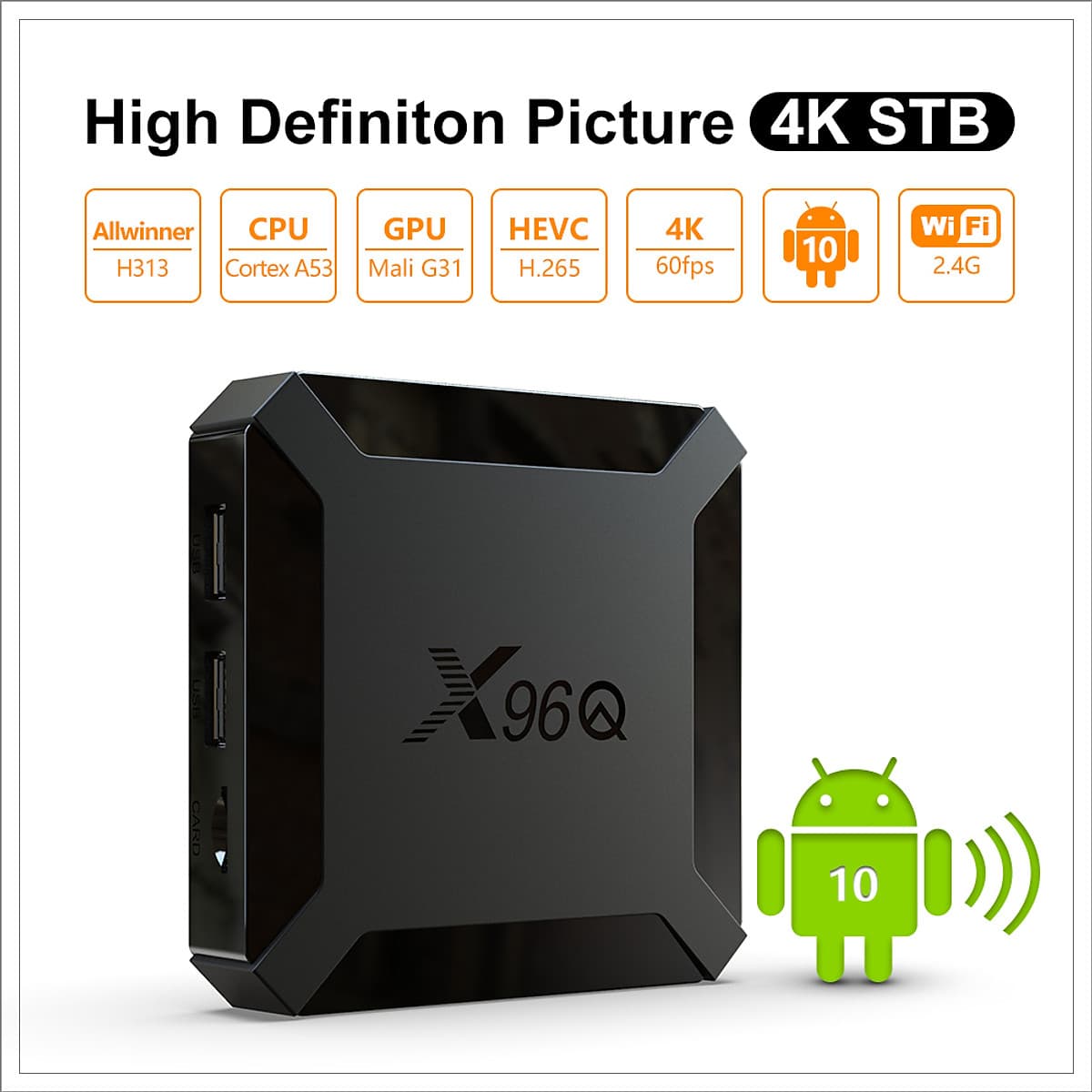 Hộp Tivi Box Thông Minh Android 10.0 Hỗ Trợ 4K 3D