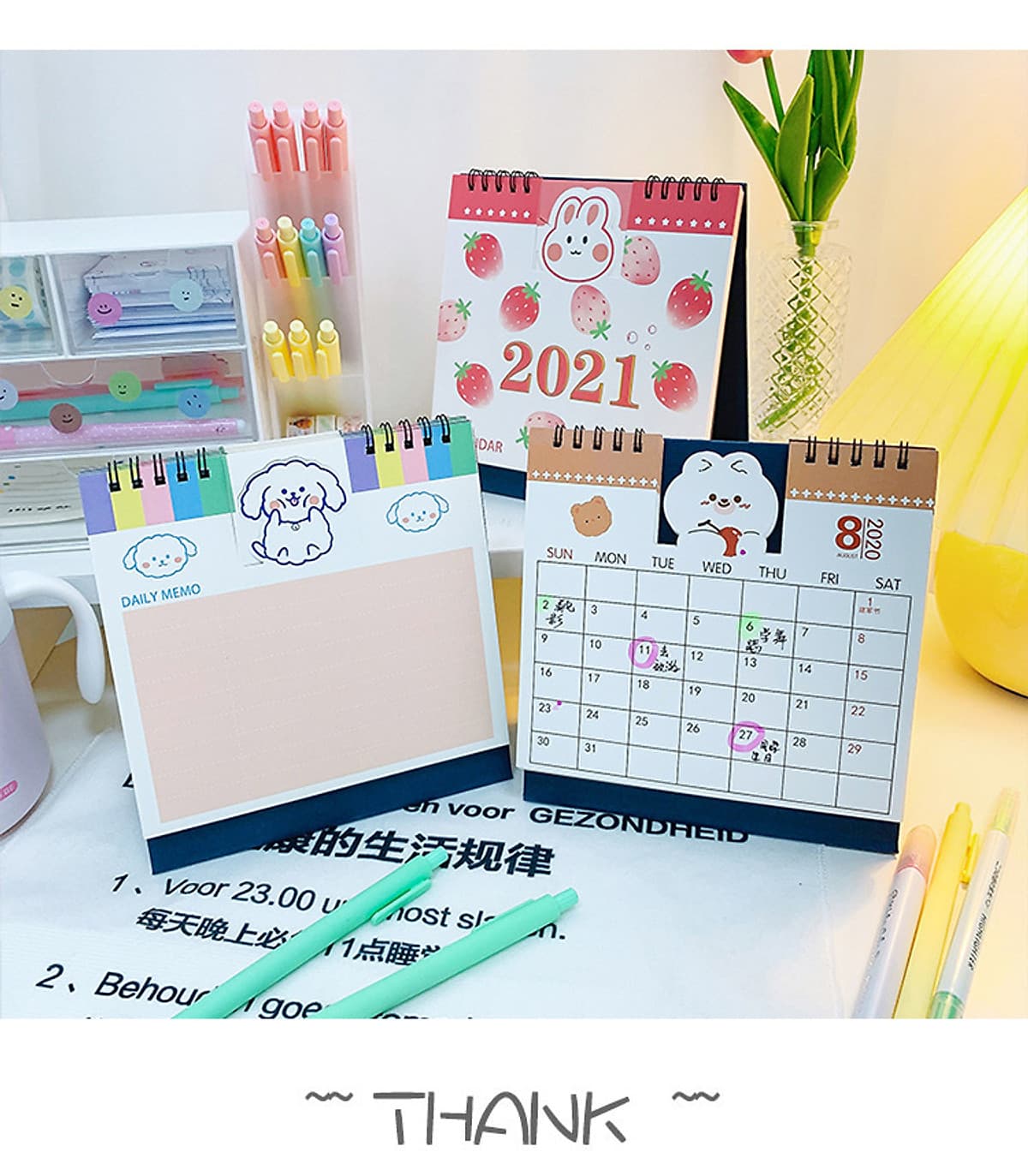 Lịch Bàn 2021 Sáng Tạo Để Bàn Trang Trí Công Việc Note Lịch Mới Kế Hoạch Năm