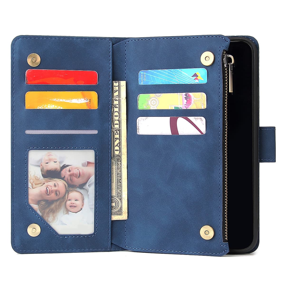 For iPhone 11 iPhone 11 pro iPhone 11 pro max PU Leather Side Magnetic Buckle Multi-card Bracket Full Protective Case with Zipper Wallet Style:iPhone 11 Pro