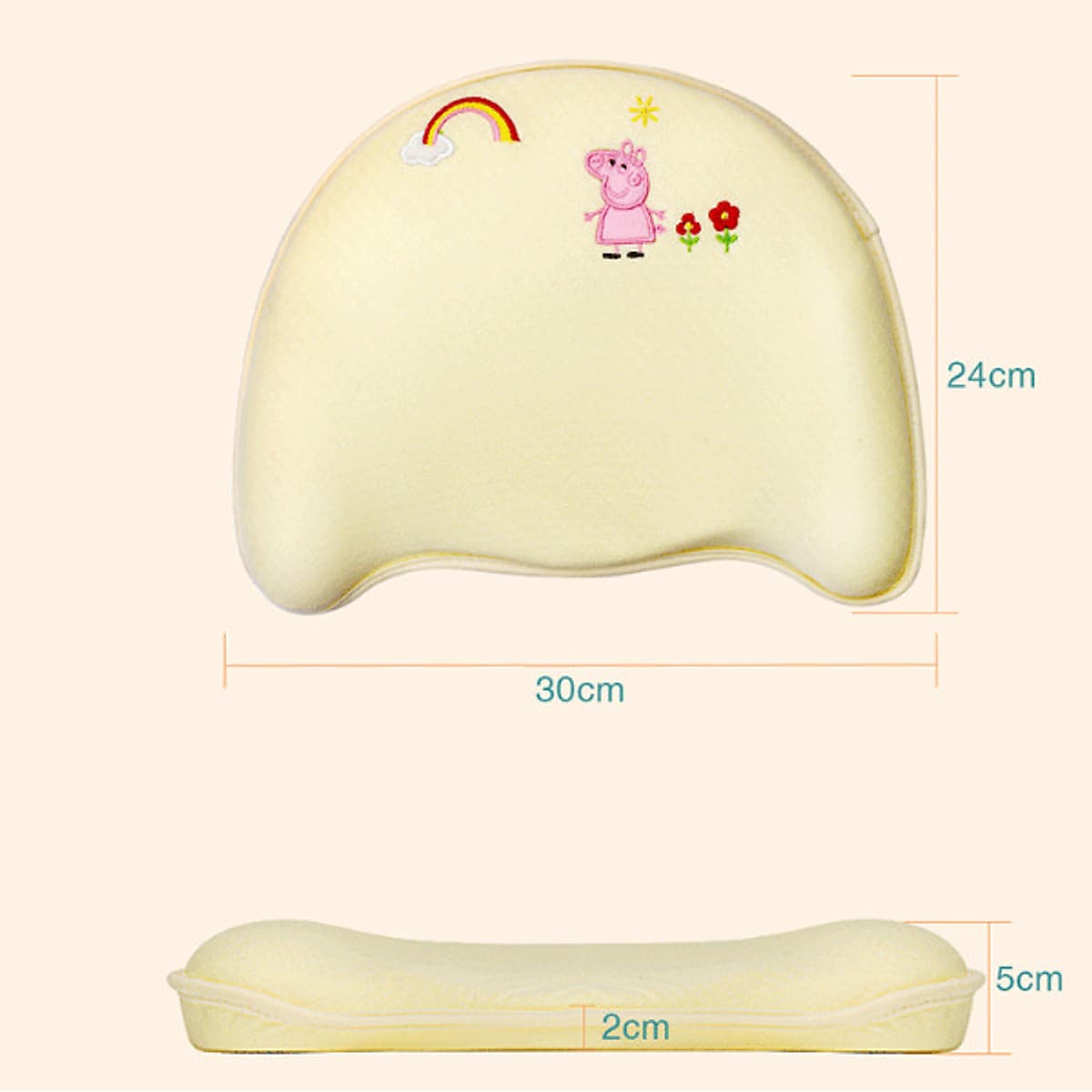 Gối cao su non cho bé cao cấp. Gối chống bẹp đầu, méo đầu, móp đầu cho em bé và trẻ sơ sinh Babyupp. Tặng kèm cẩm nang chăm sóc bé