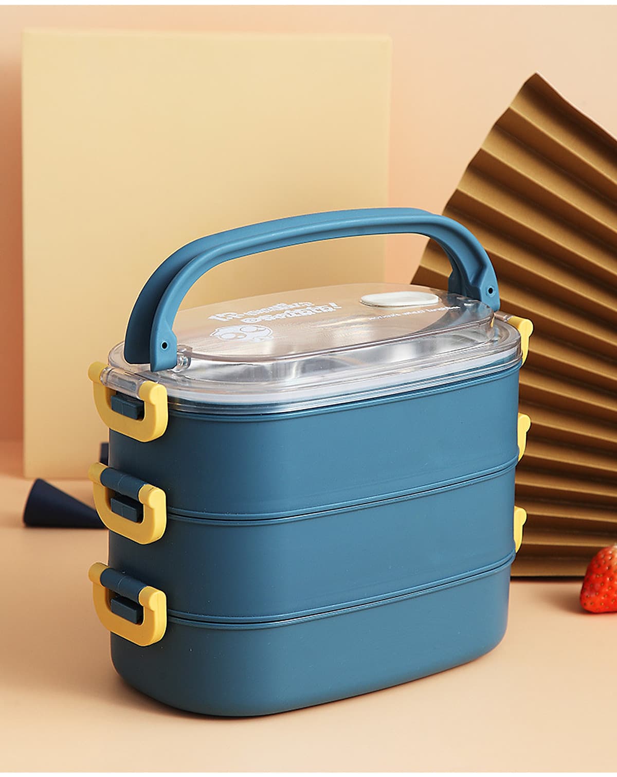 Bộ Hộp Cơm Giữ Nhiệt 2 Lớp 2 Tầng 2 Ngăn INOX304 Thiết Kế Hiện Đại