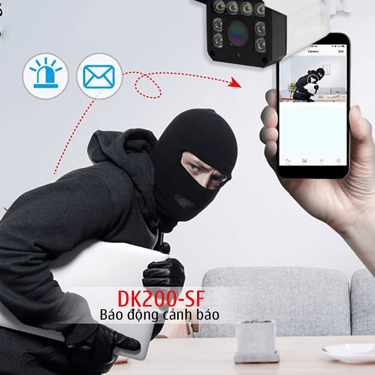  Camera Wifi Ngoài Trời_  Ceracam IP An Ninh -DK200-SF 2.0MPx Full HD- Phiên Bản Nâng Cấp Yoosee- Hàng Nhập Khẩu