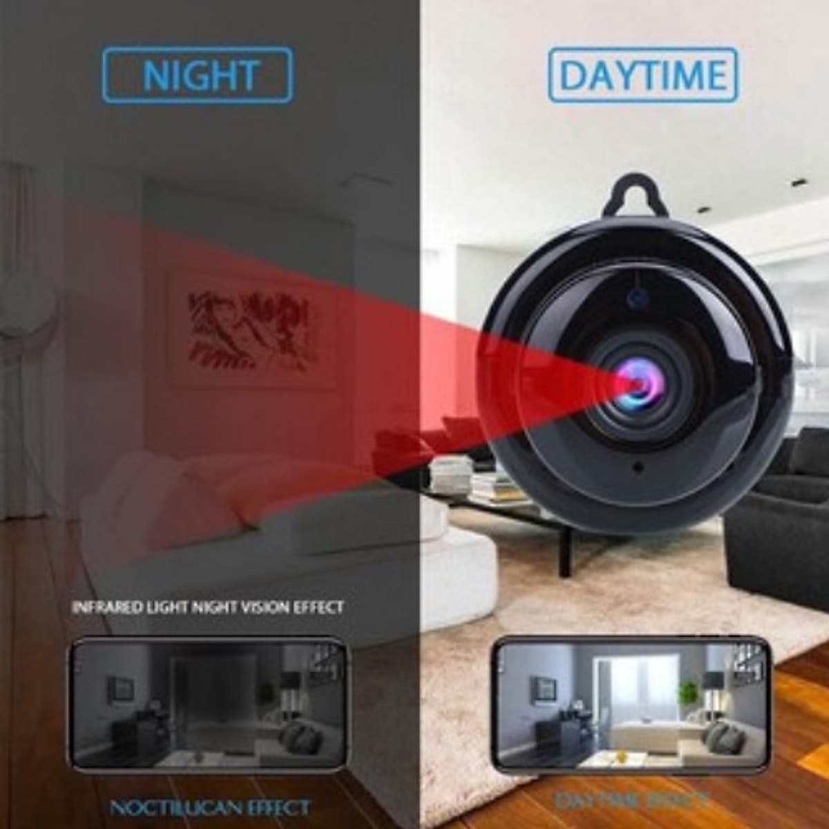 Camera wifi mini không dây Full HD 1080P có báo động chống trộm
