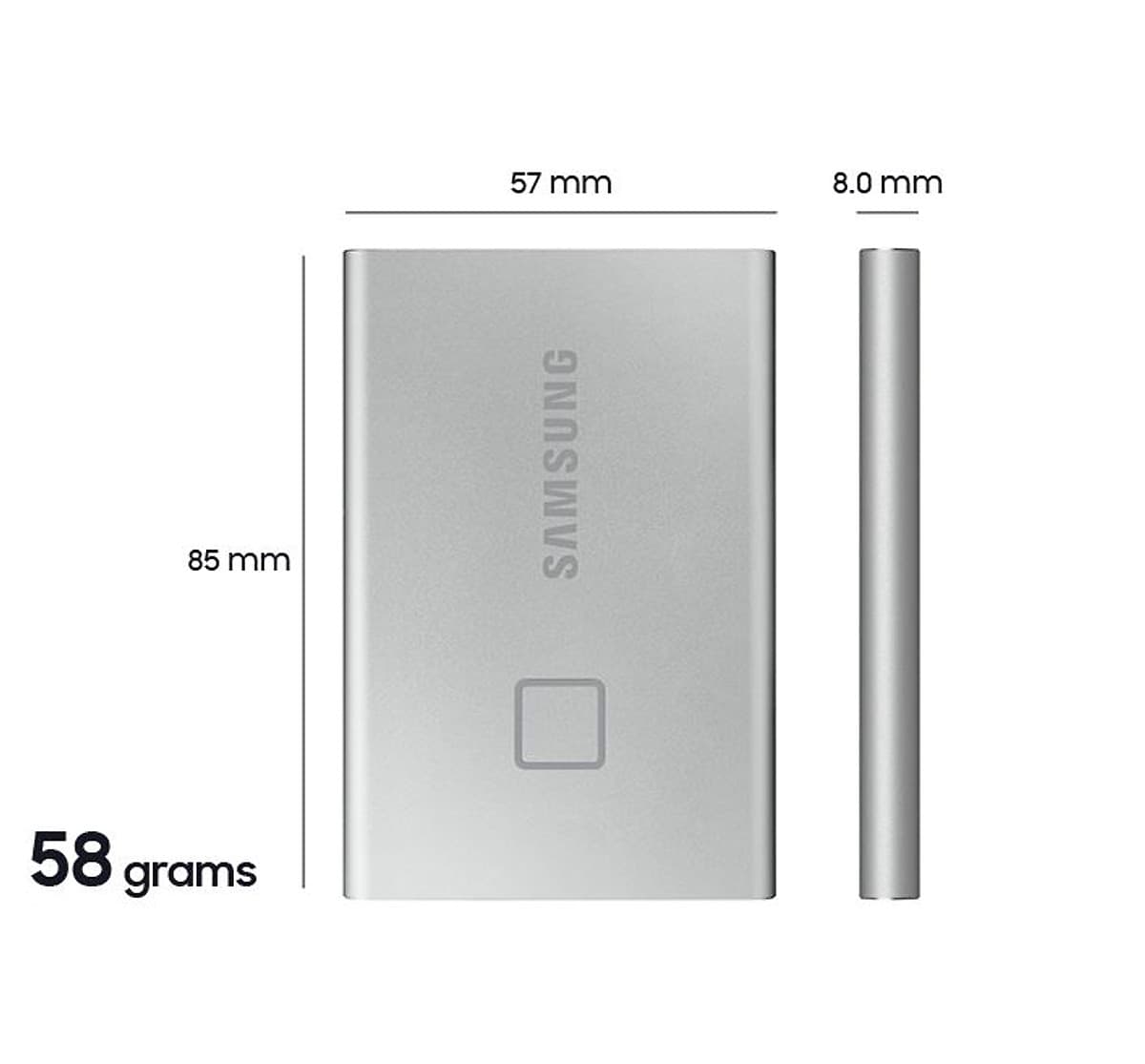 Ổ Cứng Di Động Samsung Portable SSD T7 Touch 500GB MU-PC500 - Hàng Chính Hãng