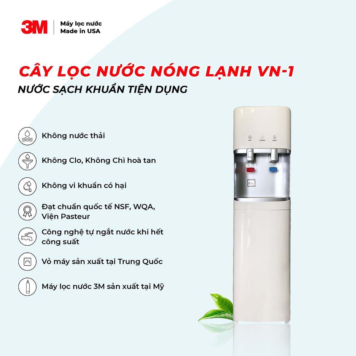 Combo Máy Lọc Nước 3M AP EASY CYST FF + Thân Máy Nóng / Lạnh (Model VN-1) - Lưu Lượng Nước 5,7 Lít/phút - Công Suất Lọc 7.571 Lít - Hàng Chính Hãng 3M