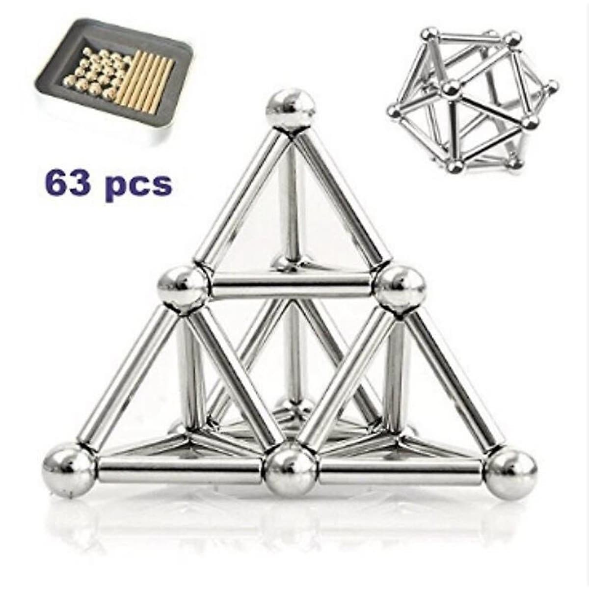 Bộ Đồ Chơi Xếp Hình Thông Minh Nam Châm, Thanh Bi Buckyball Chính Hãng miDoctor