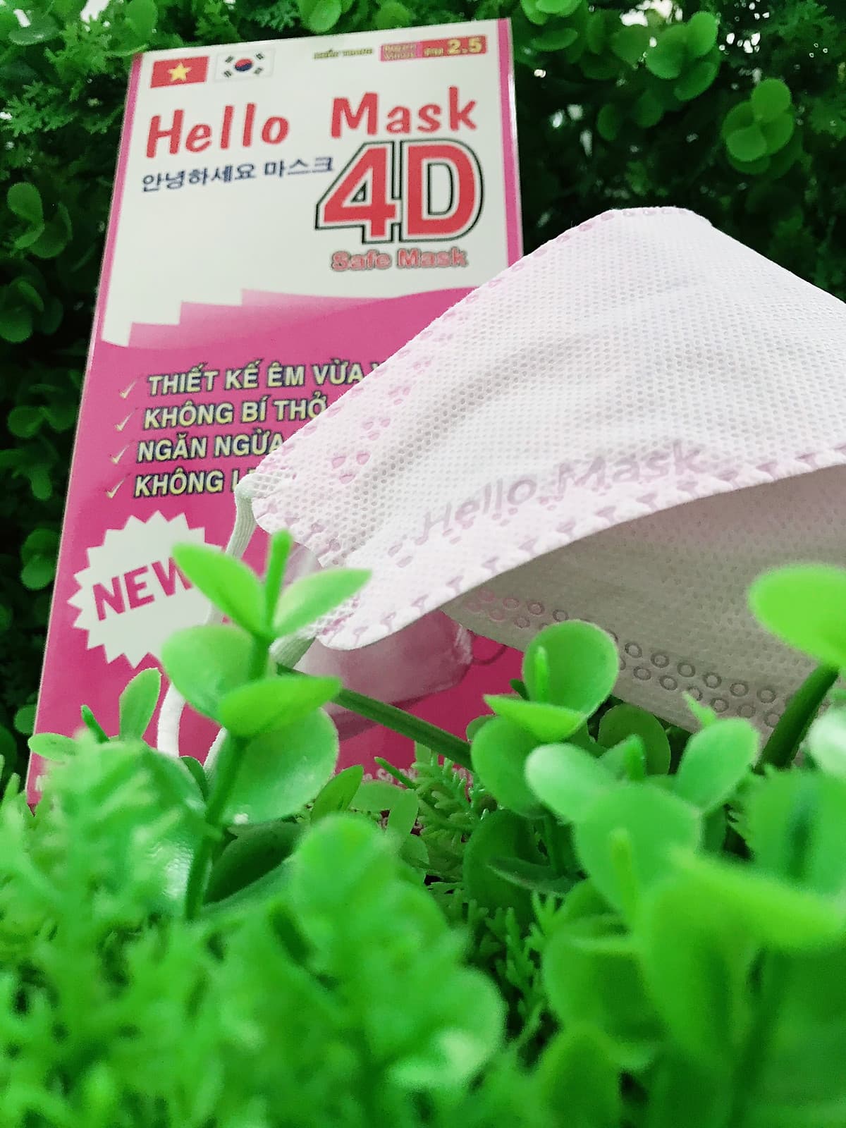 KHẨU TRANG 4D HELLO MASK VẢI KHÔNG DỆT SMS KHÁNG KHUẨN (10 cái)