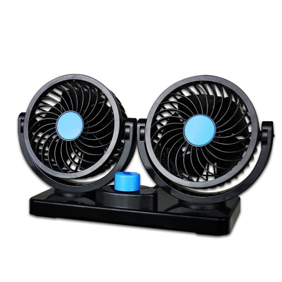 Quạt mini đôi để trên xe ô tô tiện lợi (Giao màu ngẫu nhiên)