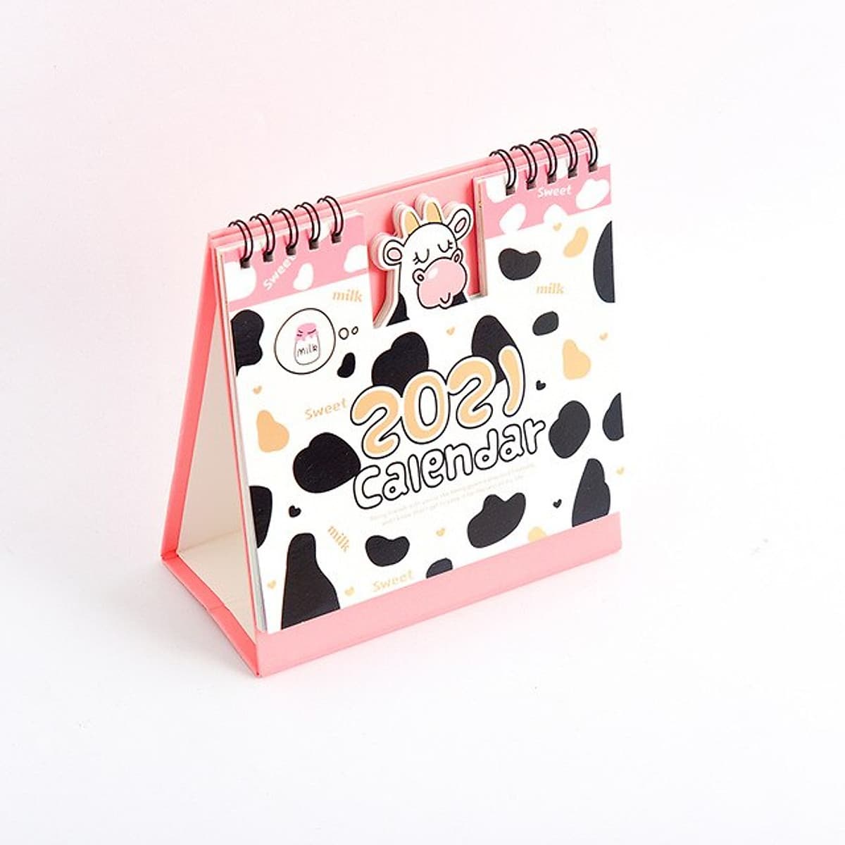 Lịch Để Bàn 2021 Siêu Dễ Thương Để Bàn Làm Việc Học Tập Tặng Kèm Sticker Trang Trí 