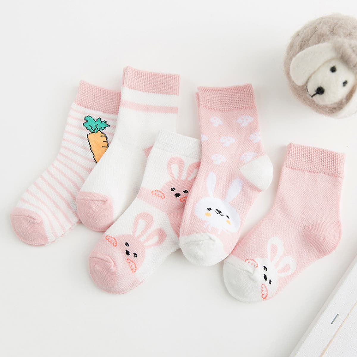 Set 5 đôi tất vớ trẻ em (size cho bé từ 0-6 tuổi)