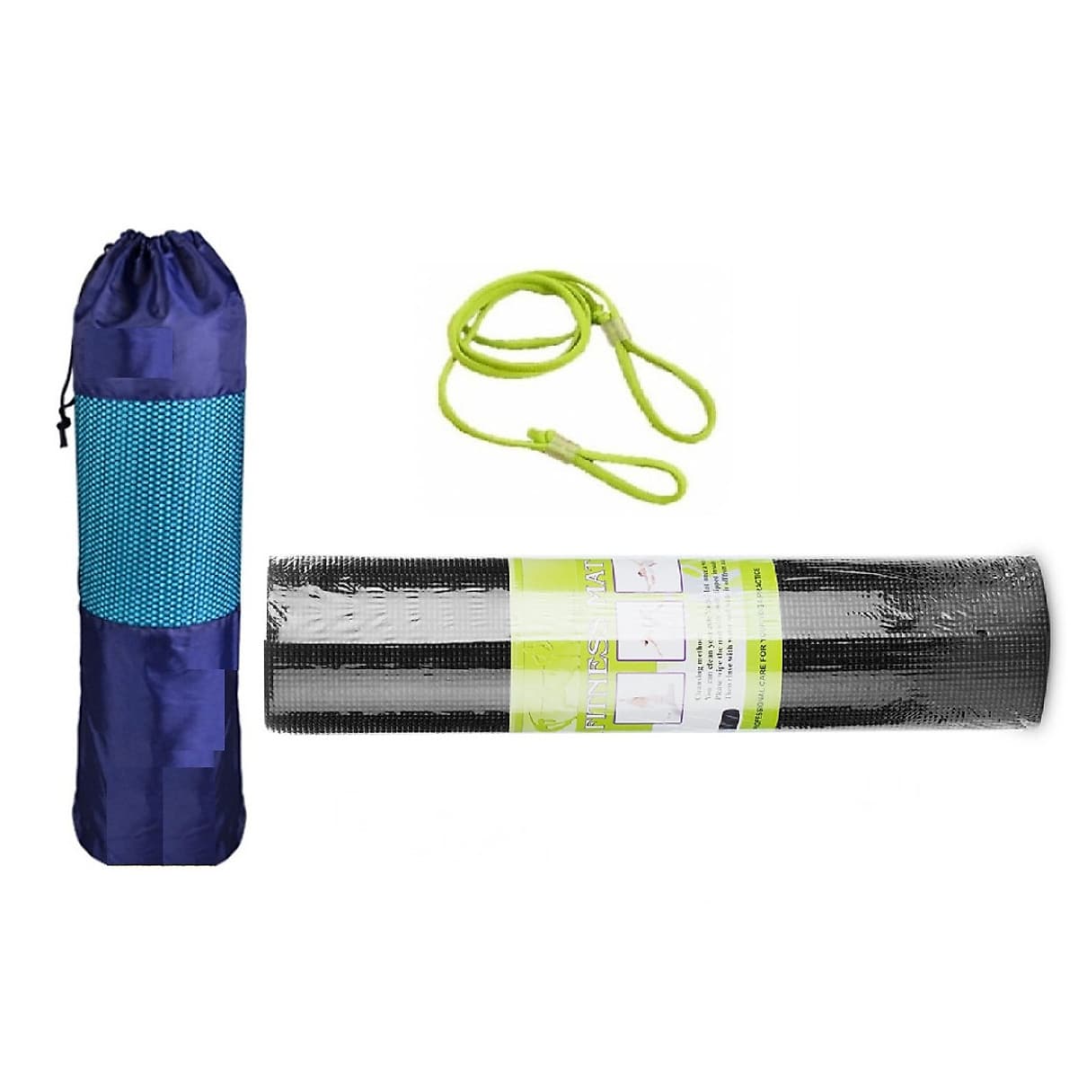 Thảm Tập YoGa Dày 8mm miDoctor + Bao Thảm Tập Yoga + Dây Thảm Tập Yoga (Túi, Dây Giao Màu Ngẫu Nhiên)