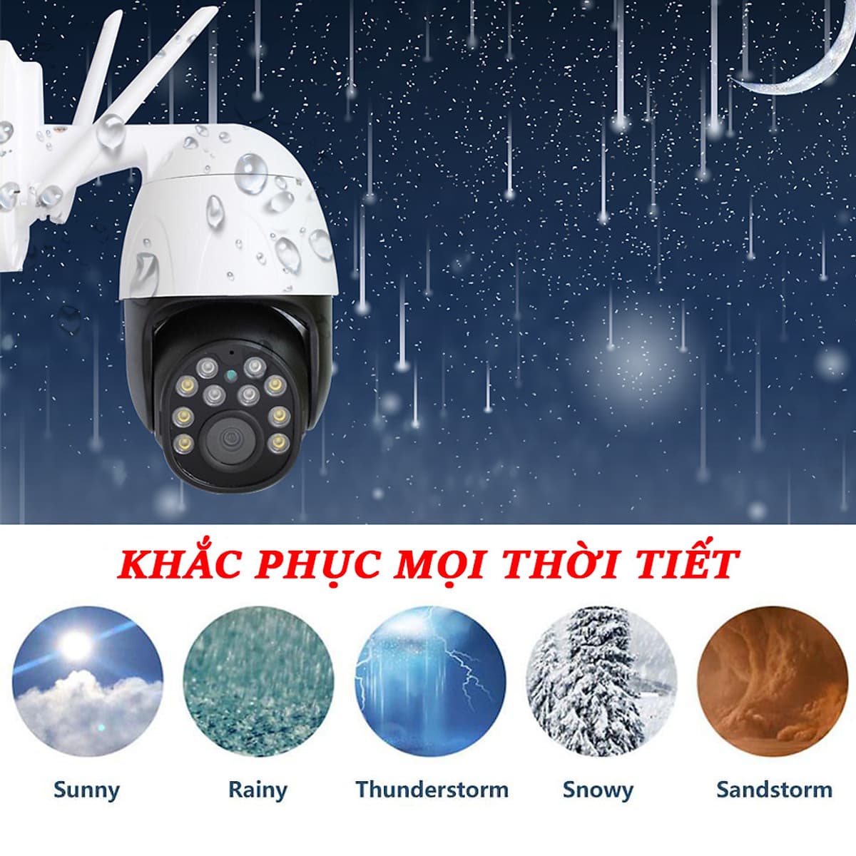 Camera Ip Wifi Ngoài Trời Yoosee GW-D10S 2.0 MP Full HD1080P - Ban Đêm Có Màu - Hàng Nhập Khẩu