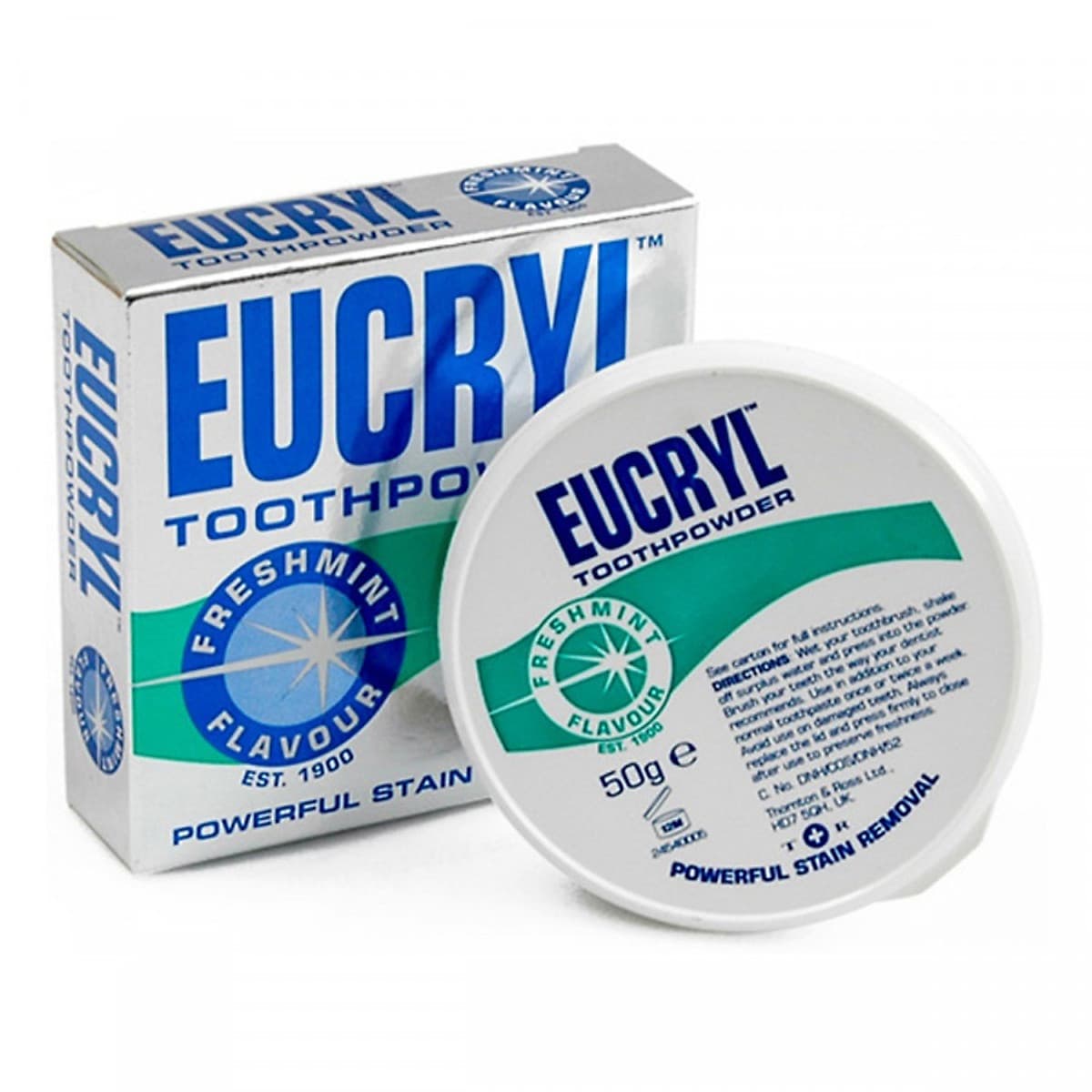 Bột tẩy trắng răng Eucryl 50g (Chính hãng)