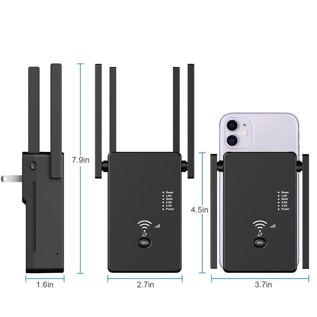 1200Mbps Wifi Repeater 802.11 AP Router Extender Signal Booster Range