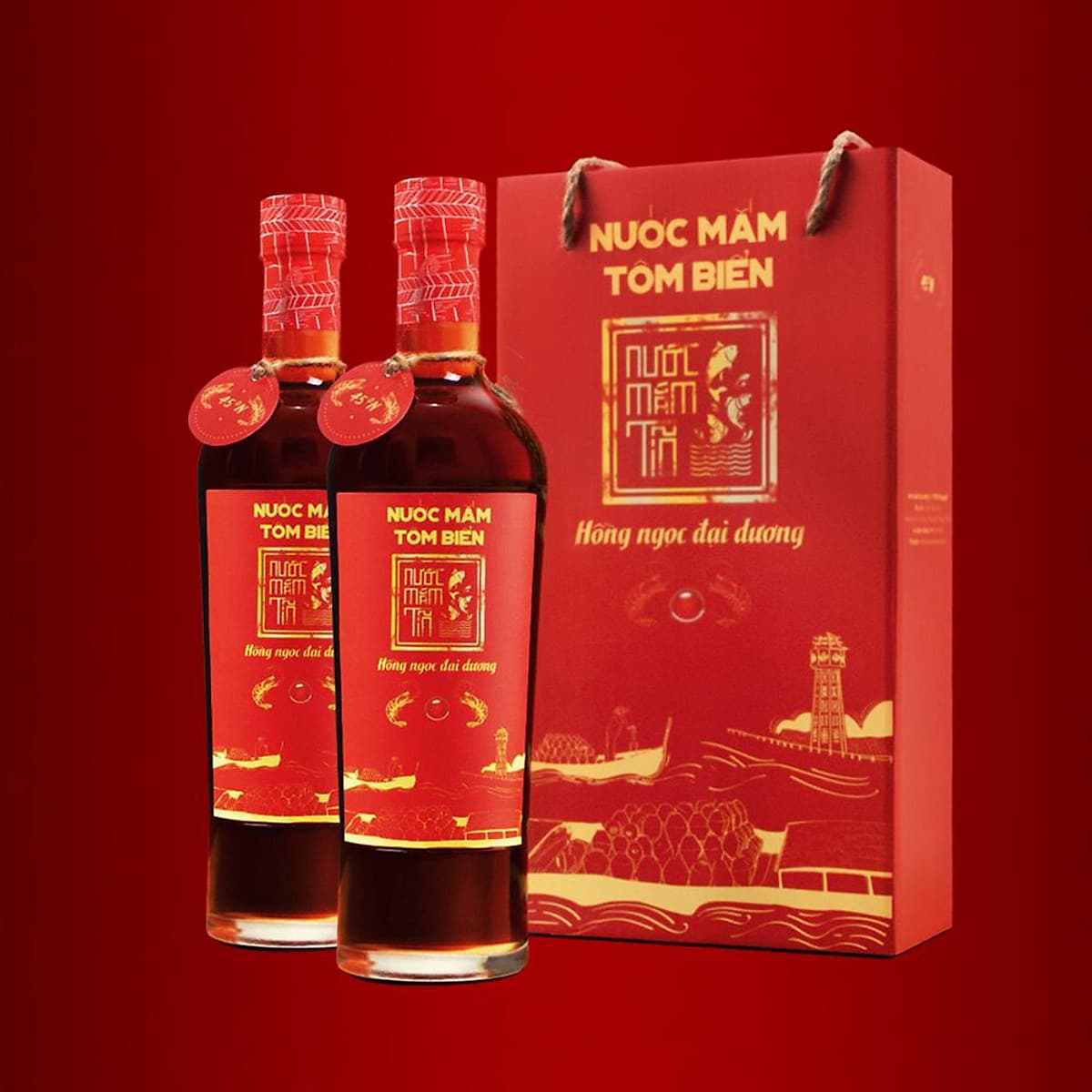 1 cặp 2 chai 500ml nước mắm tôm biển 45N