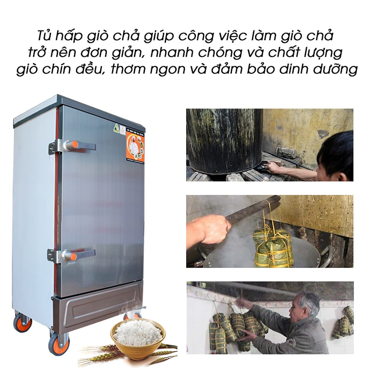 Tủ Hấp Giò Chả Bằng Điện 6 Khay NEWSUN Việt Nam Chính Hãng